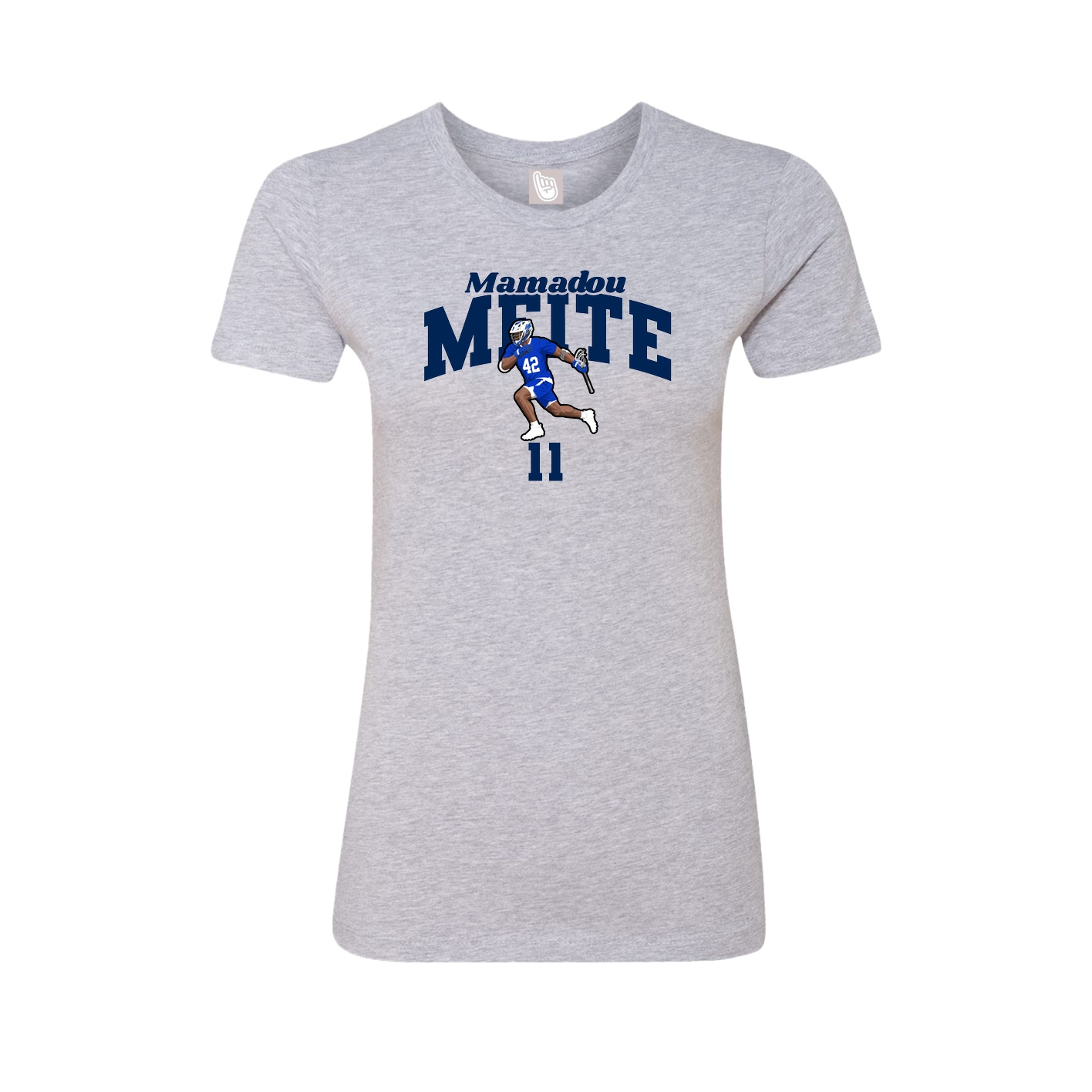 Fitted Women's Tee — Signature Arch in Grey