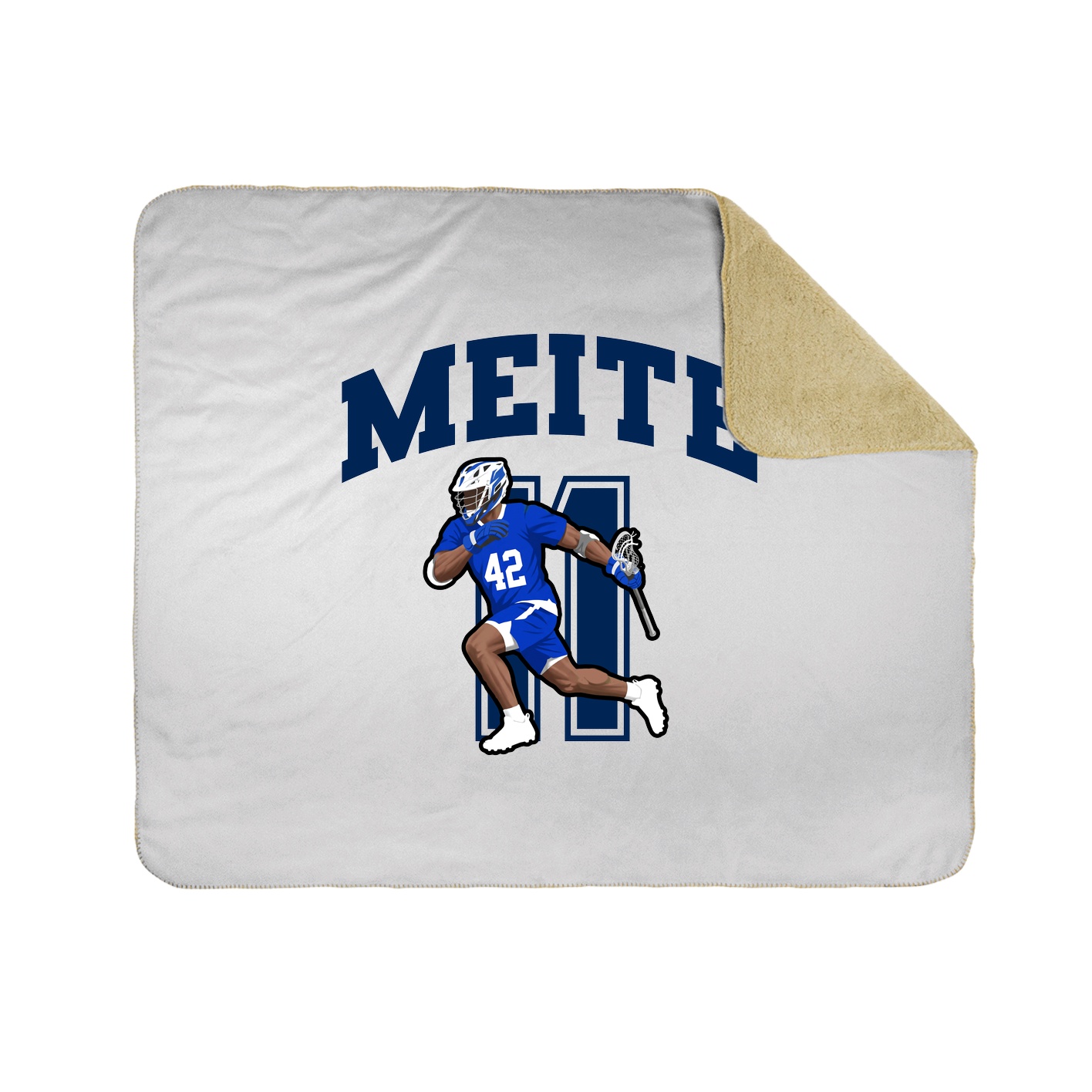 Throw Blanket — Number in White