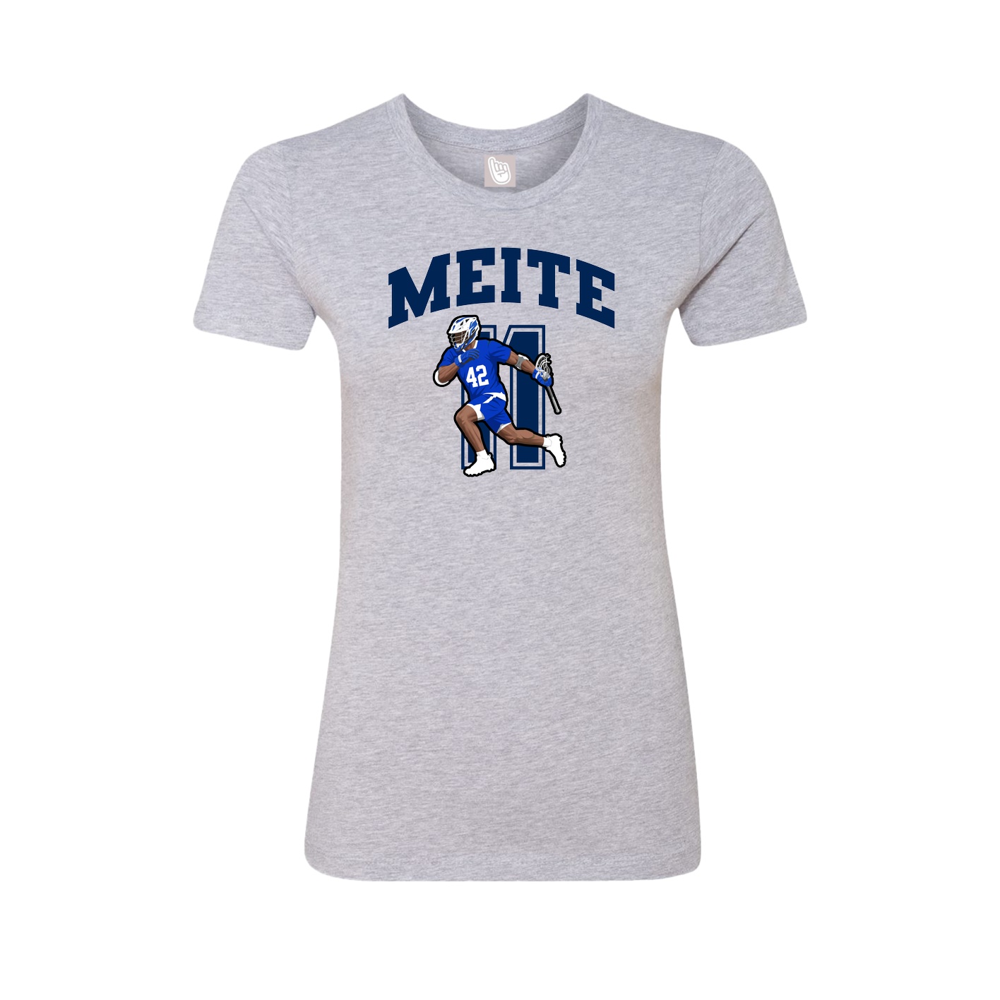 Fitted Women's Tee — Number in Grey