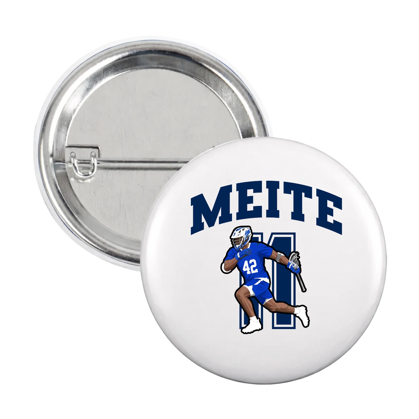Game Day Button — Number in White