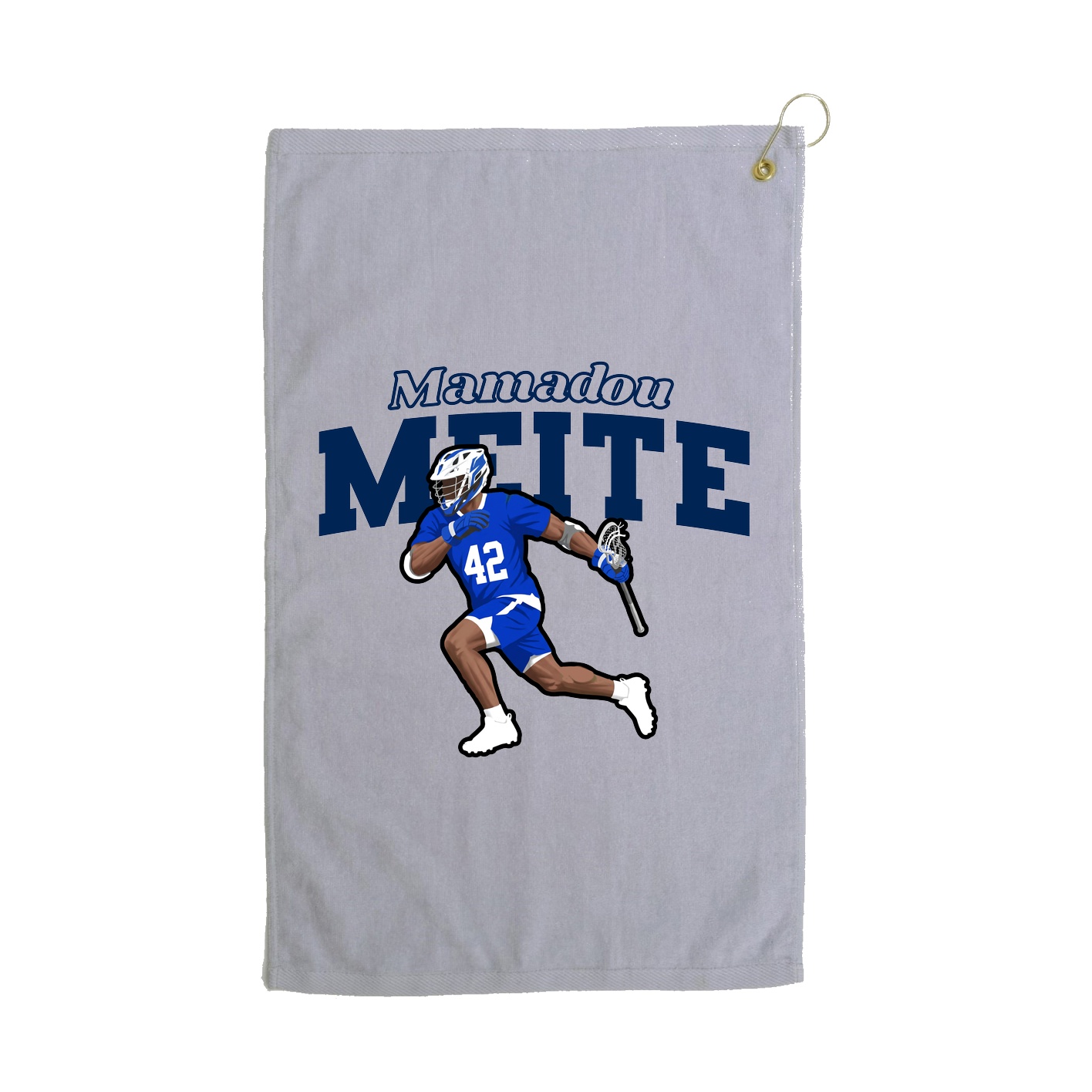 Golf Towel — Name Arch in Grey