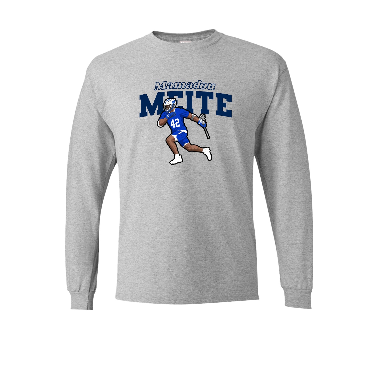 Long Sleeve Tee — Name Arch in Grey