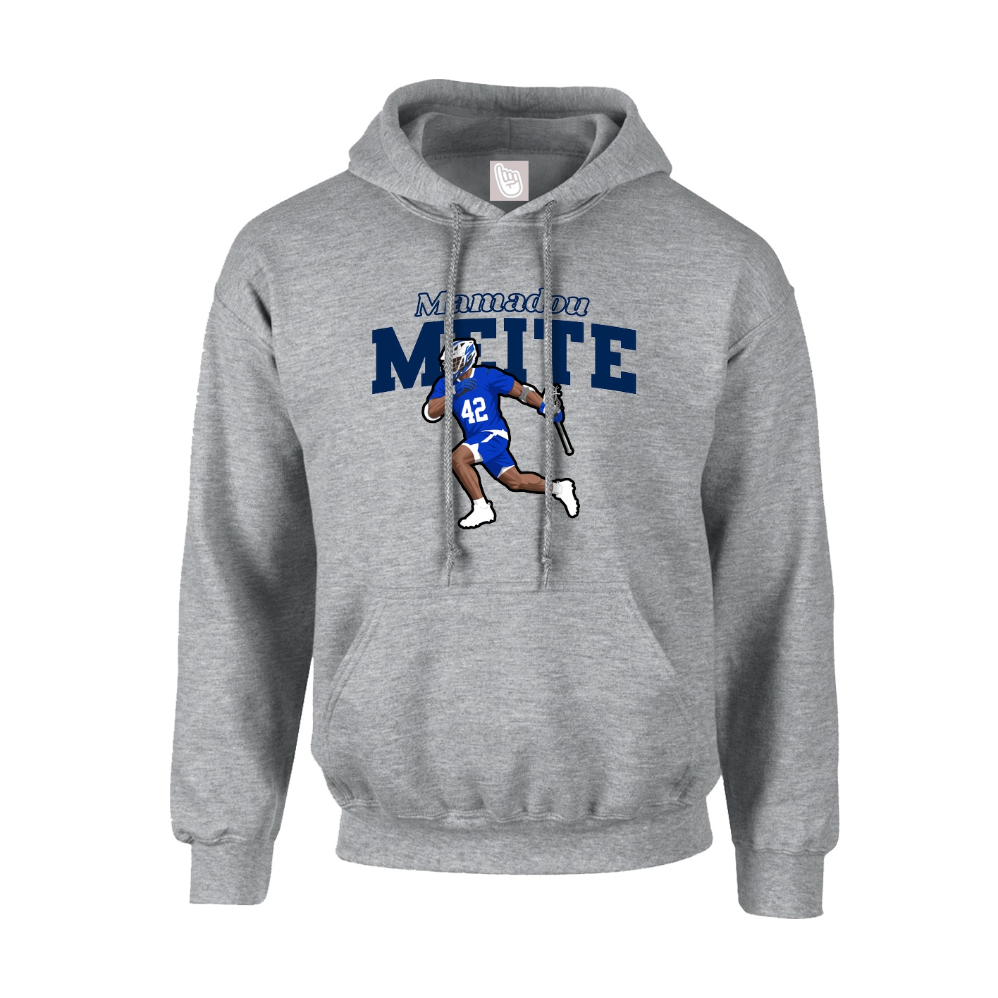 Youth Hoodie — Name Arch in Grey