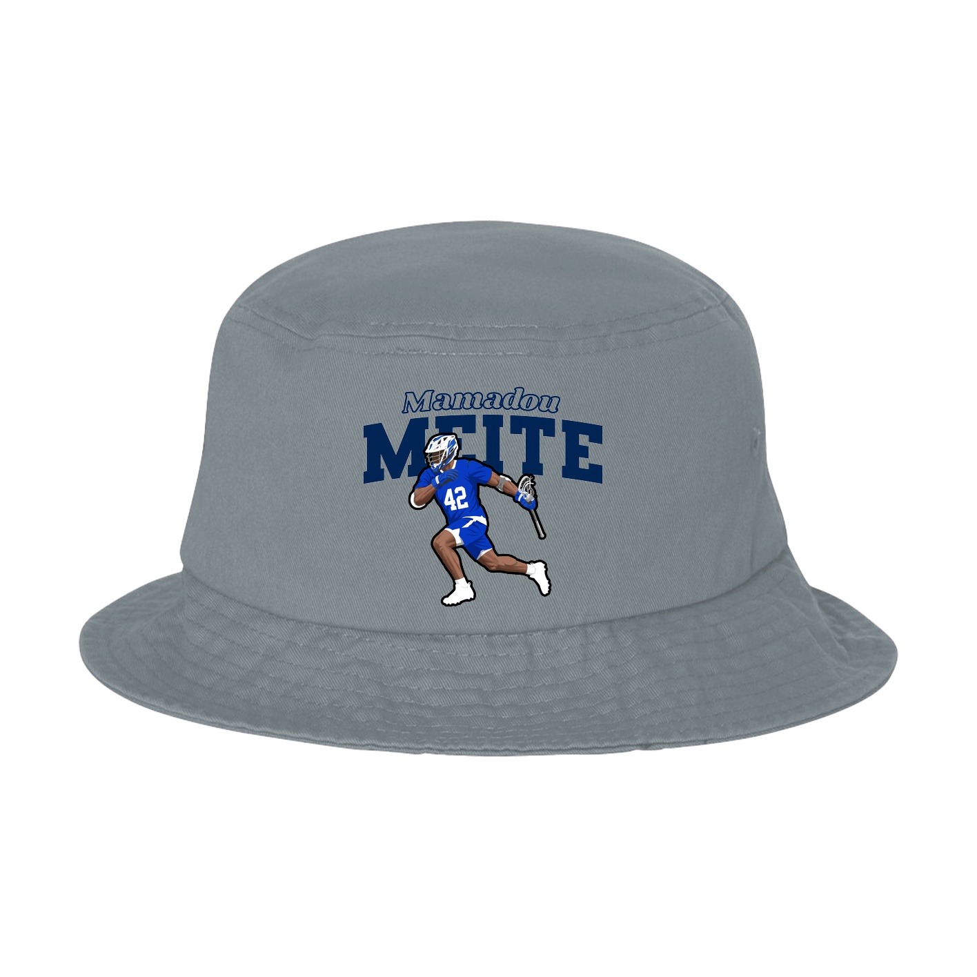 Bucket Cap — Name Arch in Grey