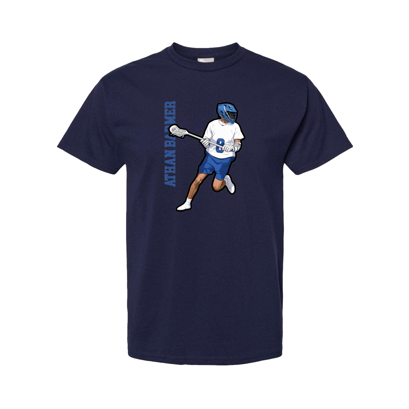 Tee — Name Vertical in Navy