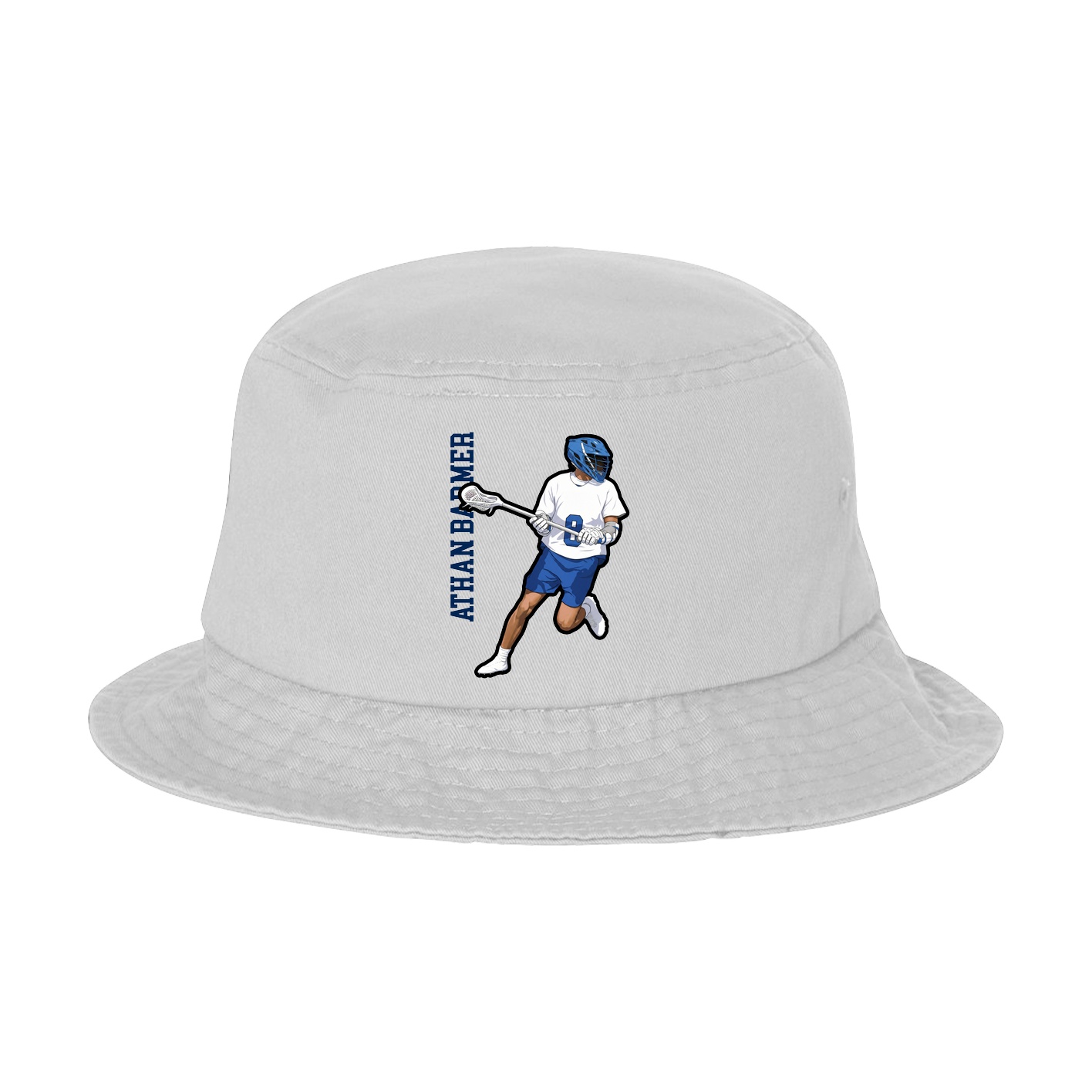 Bucket Cap — Name Vertical in White