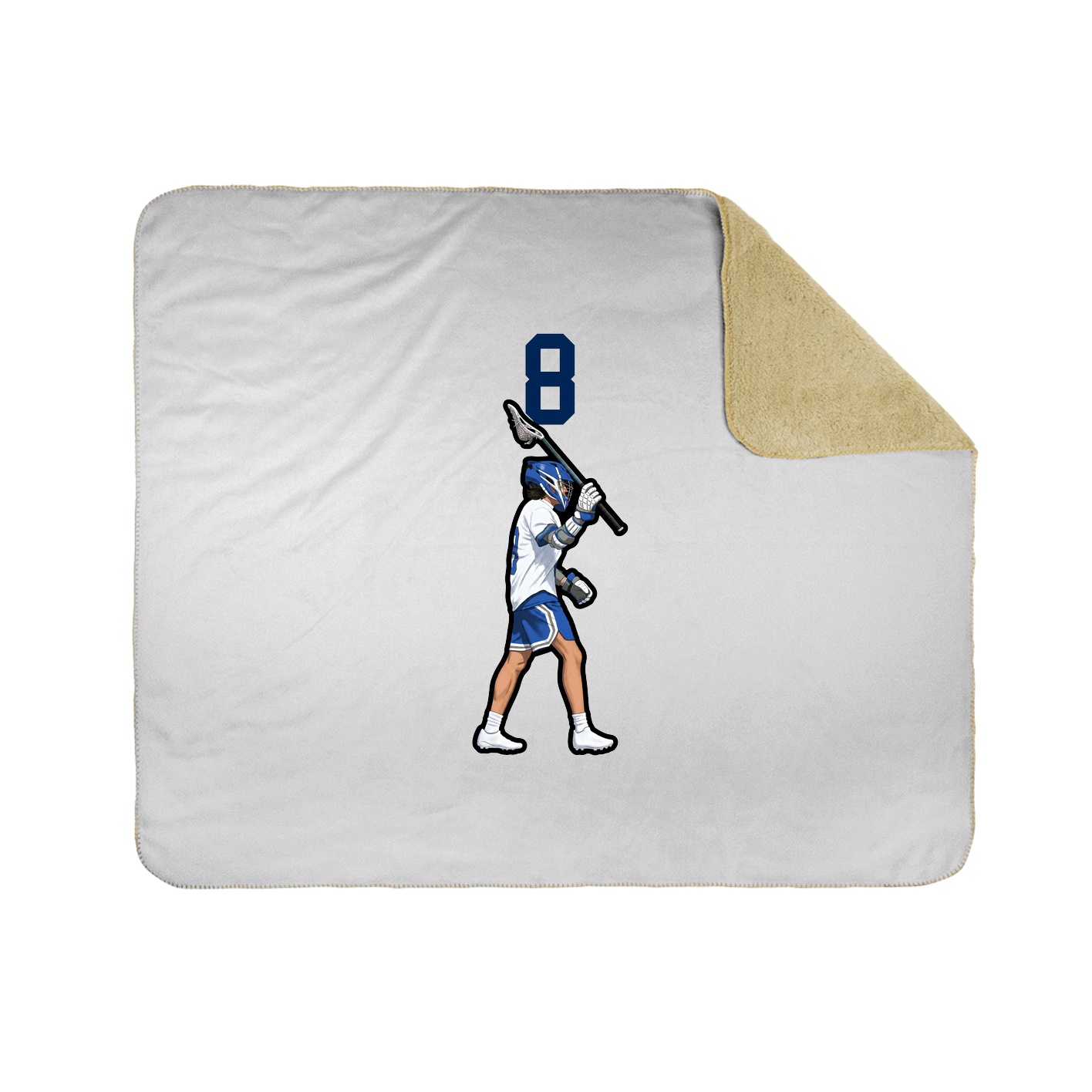 Throw Blanket — Number Top in White