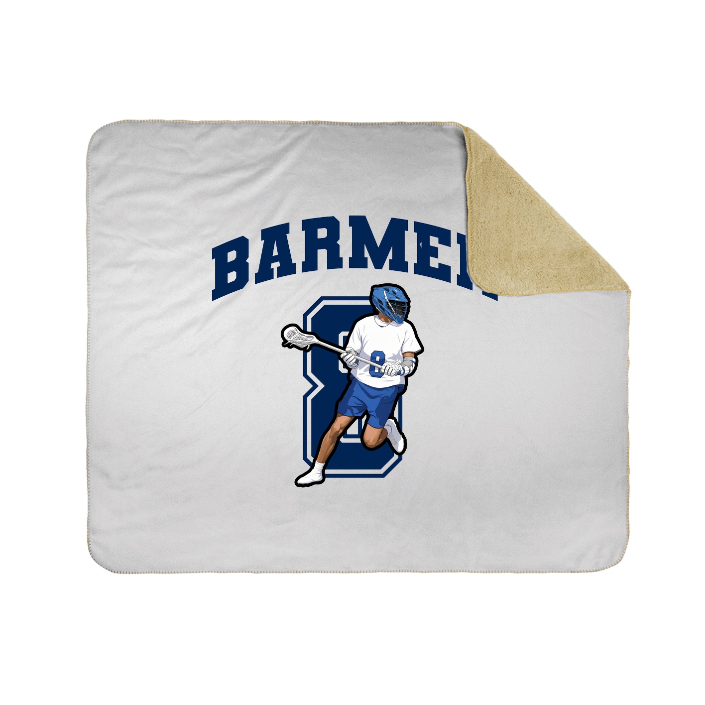 Throw Blanket — Number in White