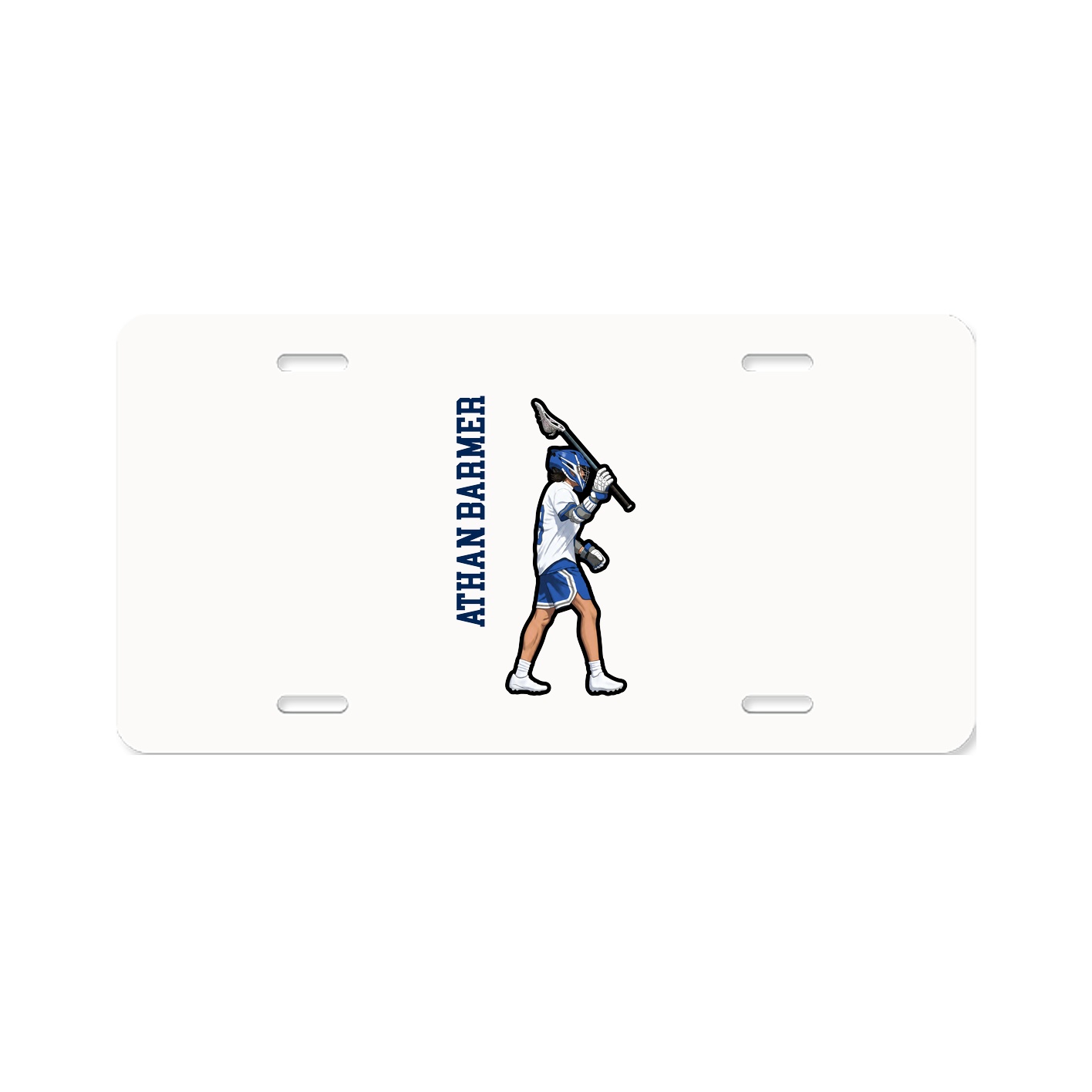 License Plate — Name Vertical in Classic