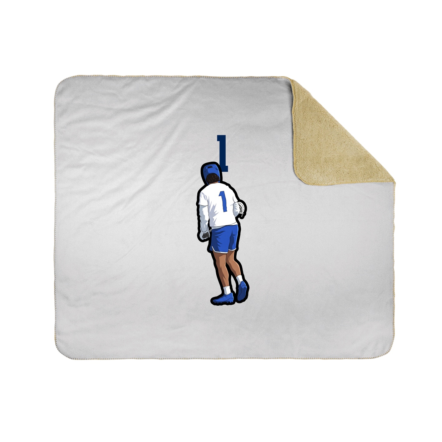 Throw Blanket — Number Top in White