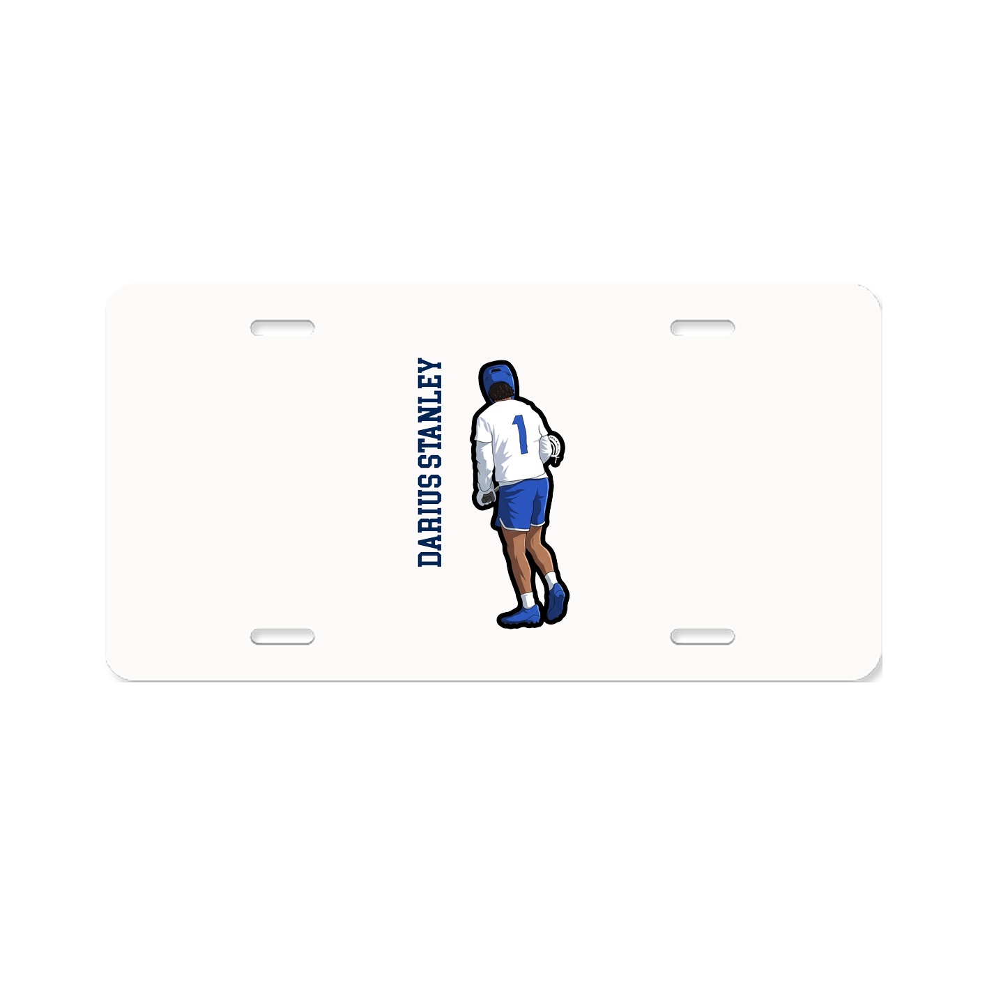 License Plate — Name Vertical in Classic