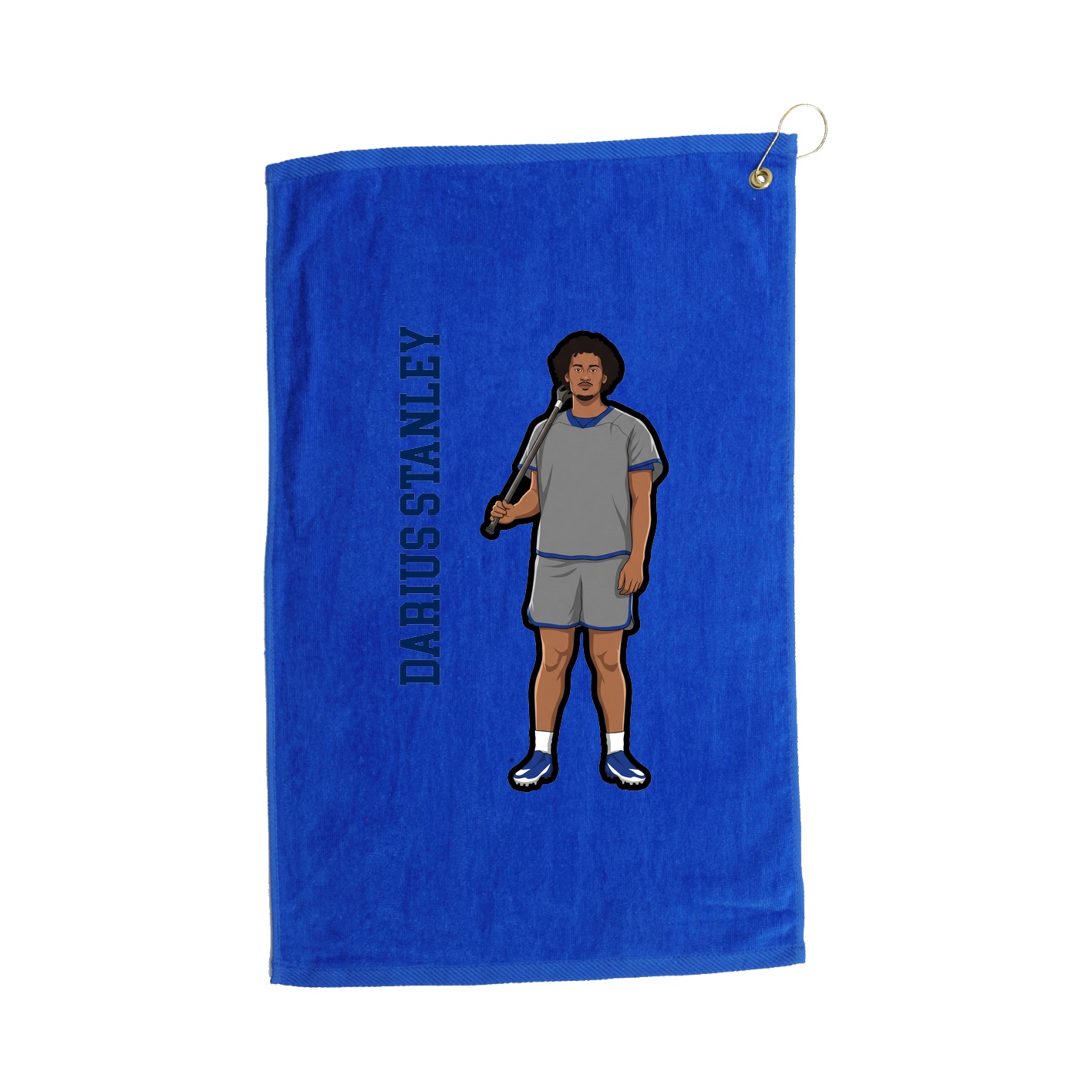 Golf Towel — Name Vertical in Royal