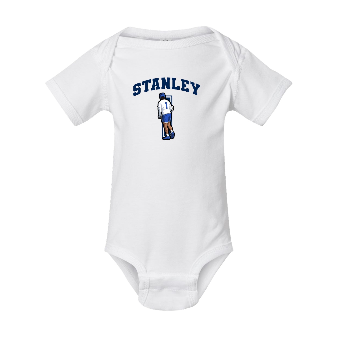 Baby Onesie — Number in White