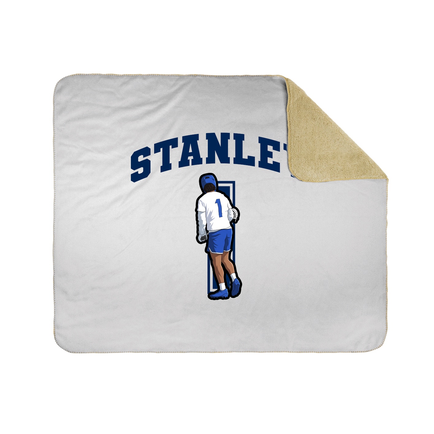 Throw Blanket — Number in White