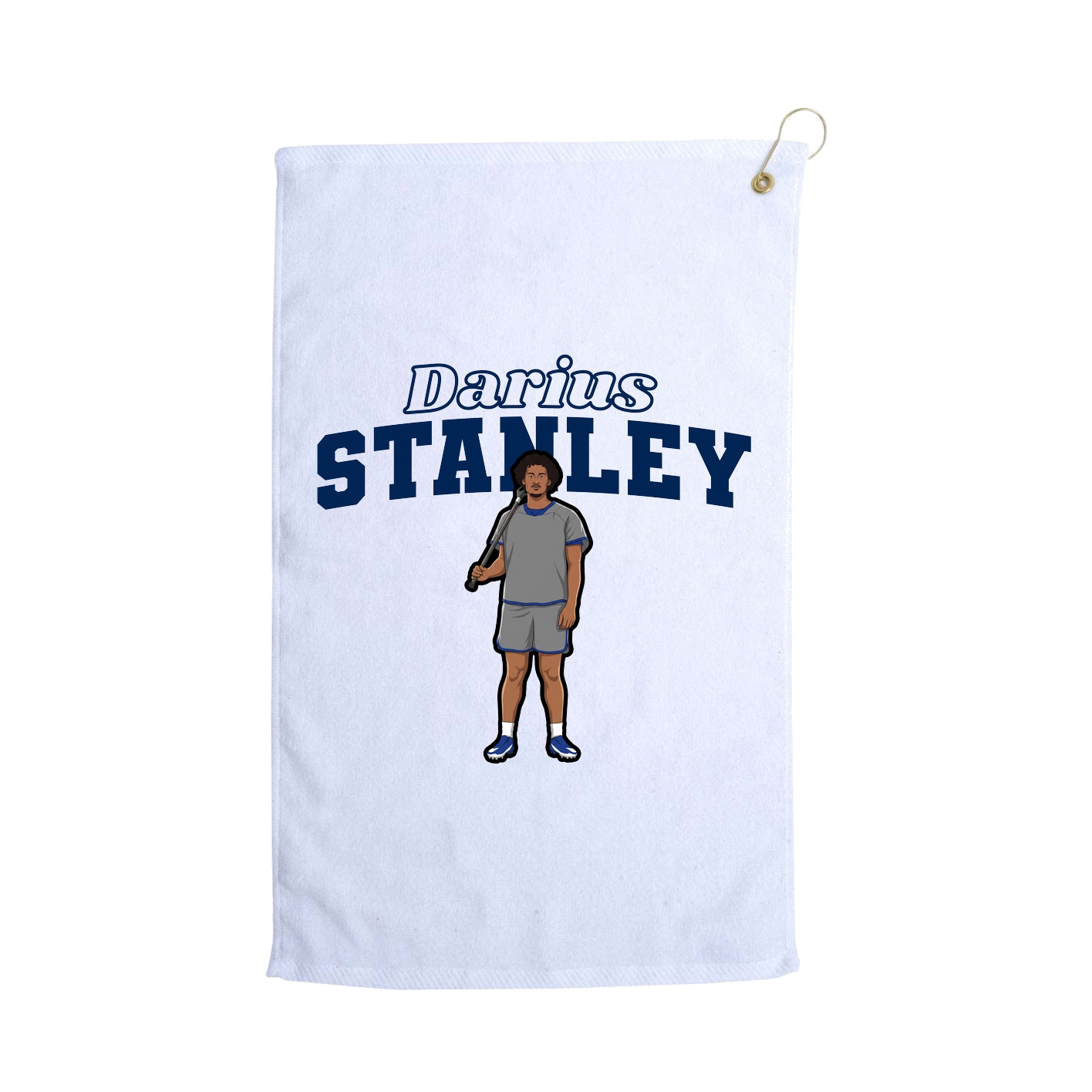 Golf Towel — Name Arch in White