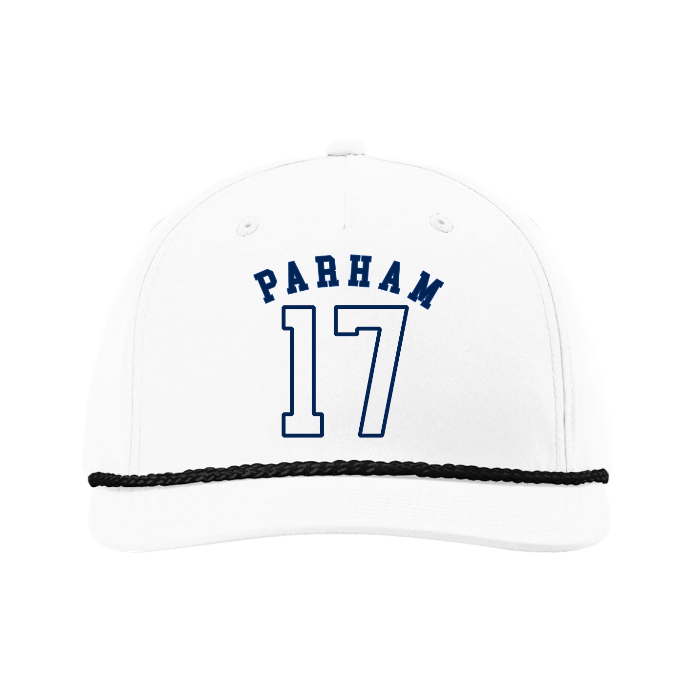 Five-Panel Classic Rope Cap — Shirsey Arch in White