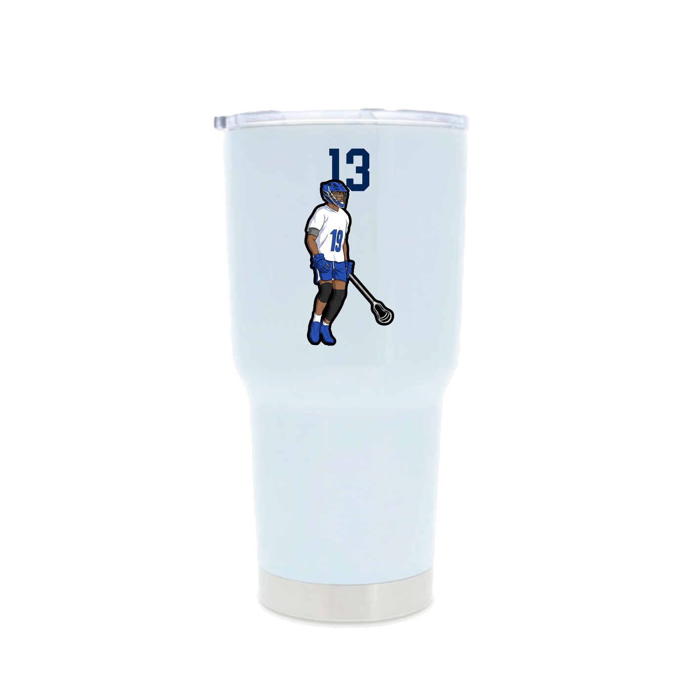 30oz Stainless Steel Tumbler — Number Top in White