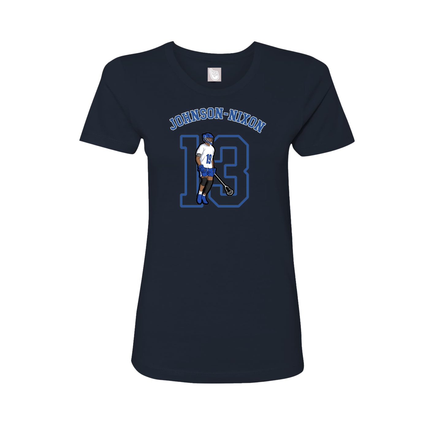 Fitted Women's Tee — Shirsey Arch in Navy
