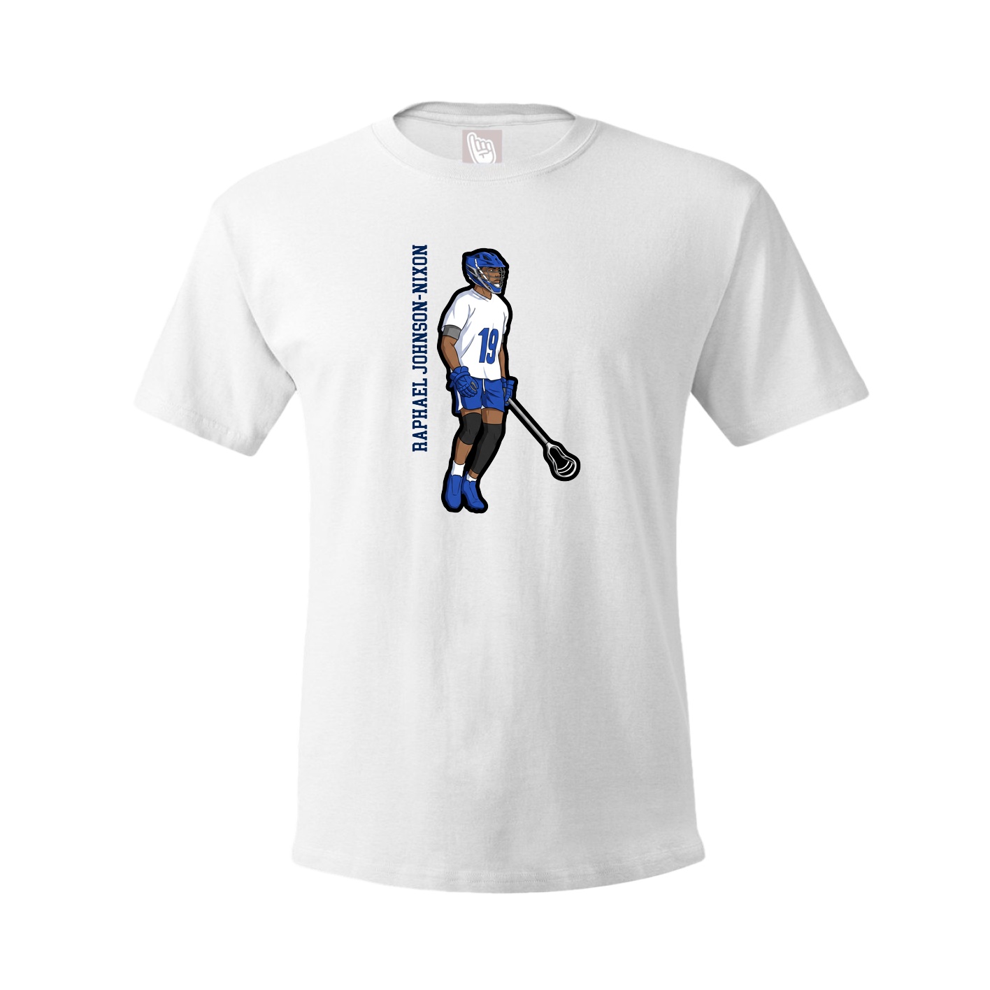 Tee — Name Vertical in White