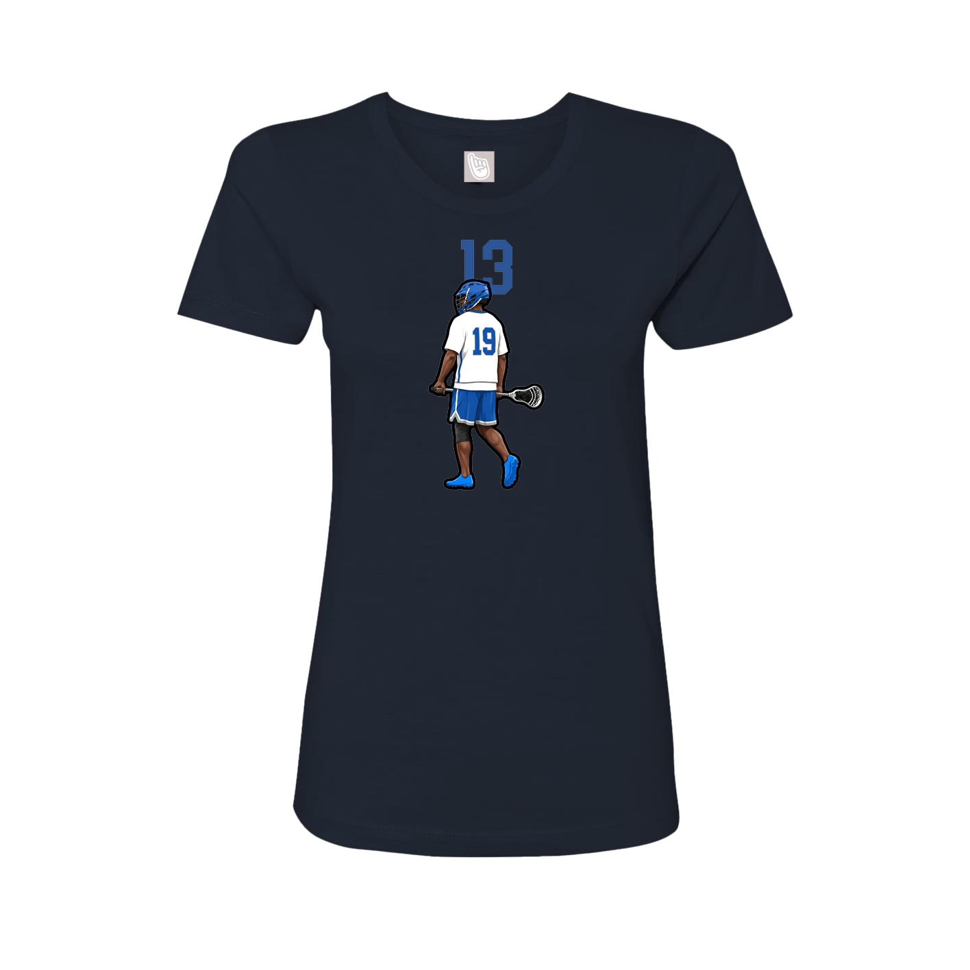 Womens Tee — Number Top in Navy