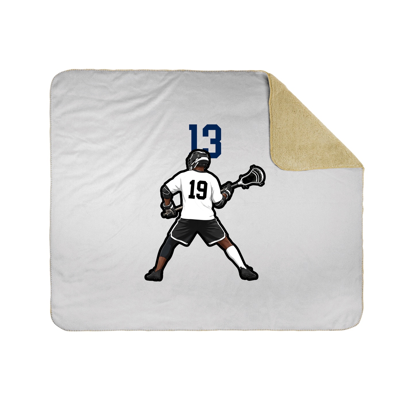 Throw Blanket — Number Top in White