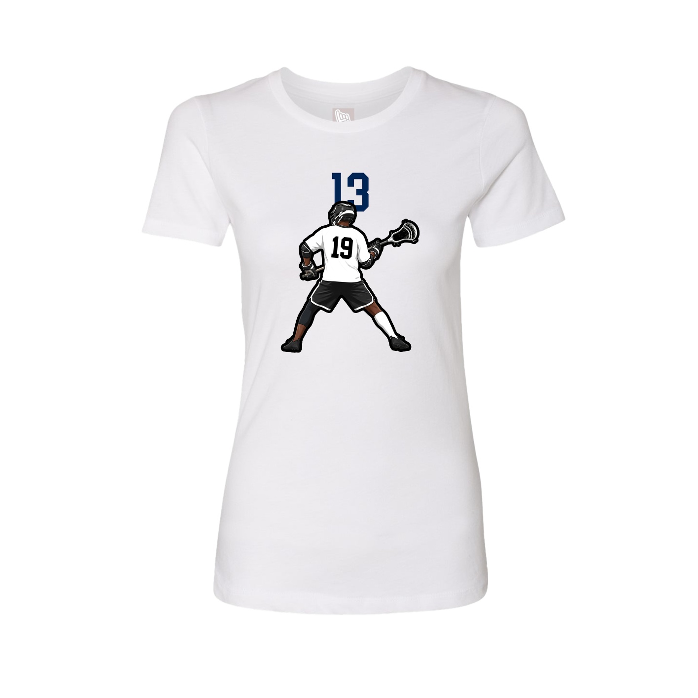 Womens Tee — Number Top in White
