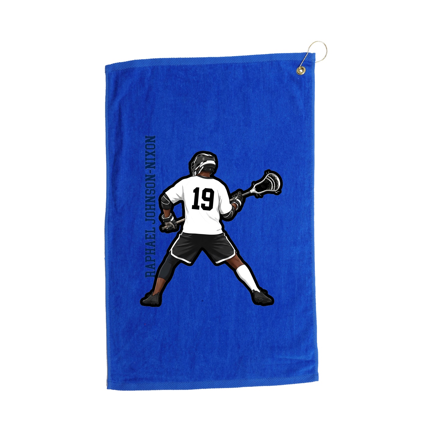 Golf Towel — Name Vertical in Royal