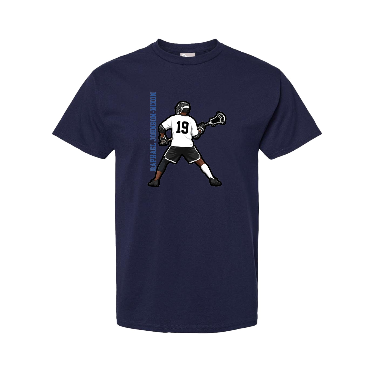 Youth Tee — Name Vertical in Navy