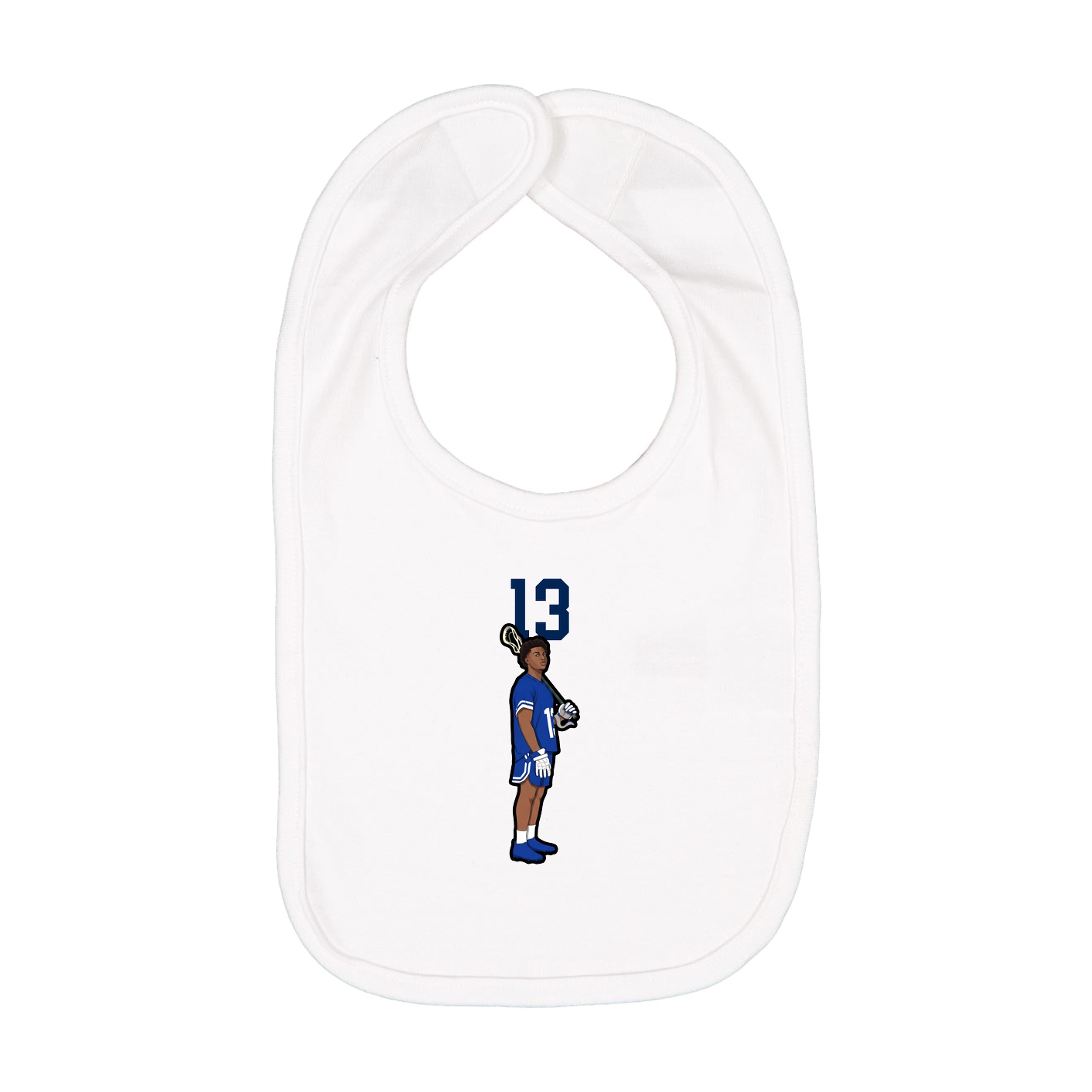 Infant Bib — Number Top in White