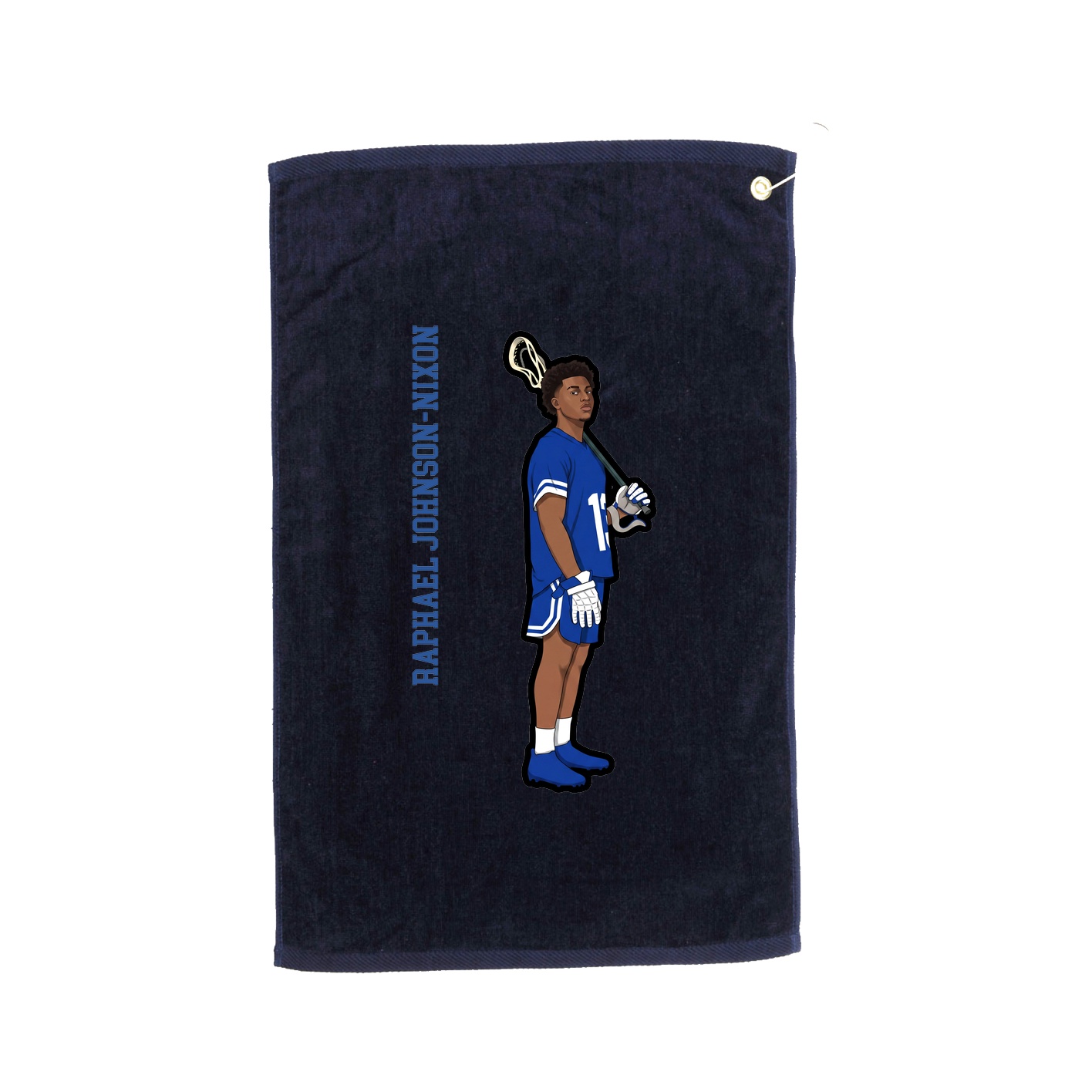 Golf Towel — Name Vertical in Navy