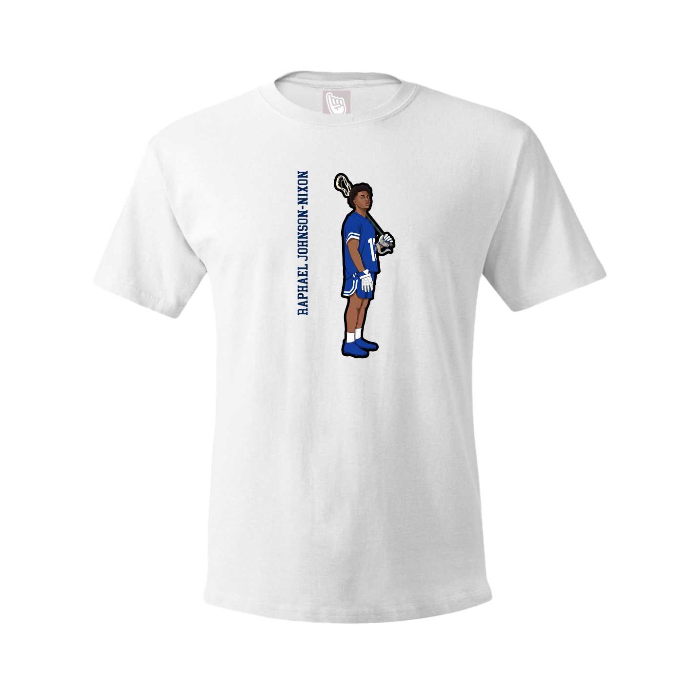 Youth Tee — Name Vertical in White
