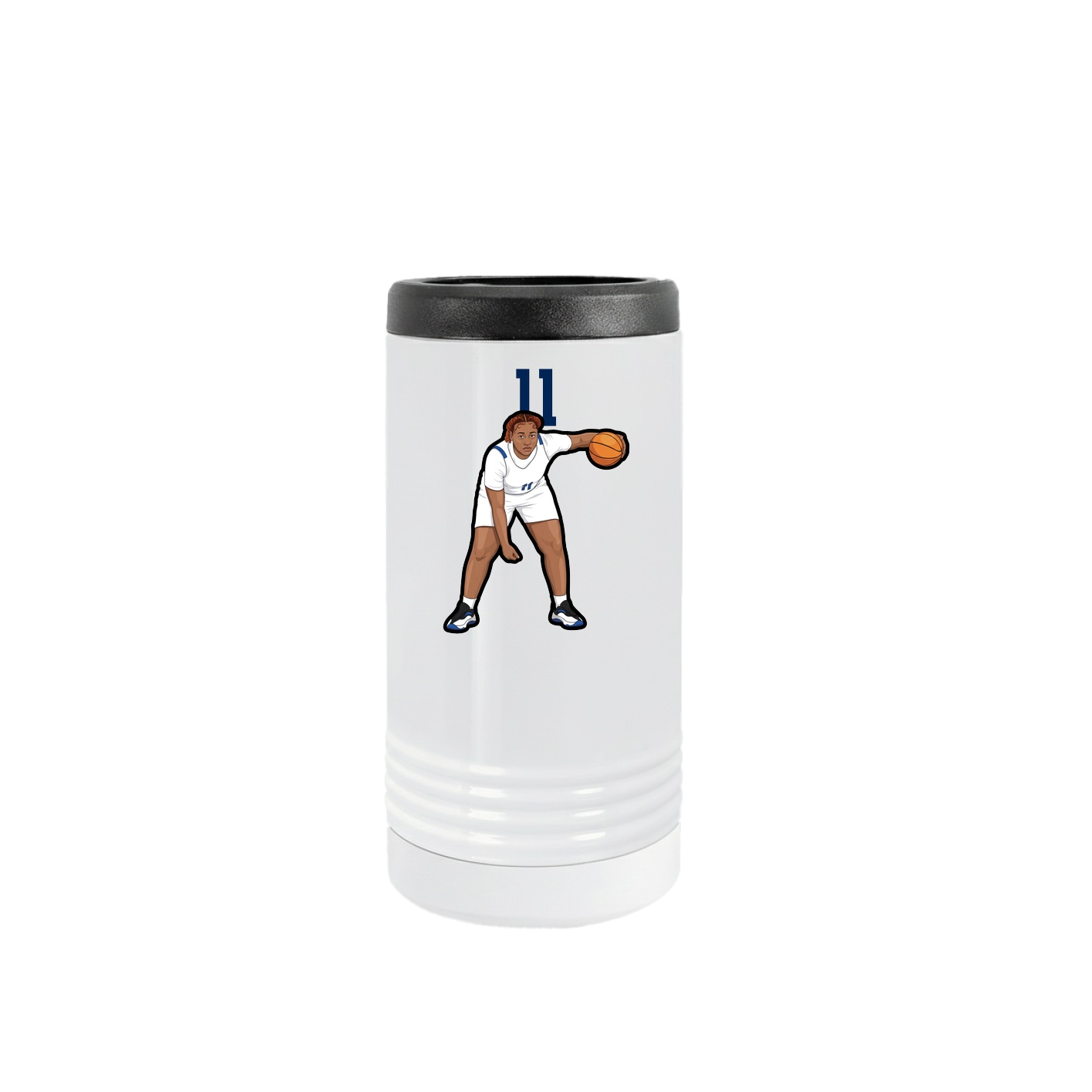 Slim Beverage Holder — Number Top in White