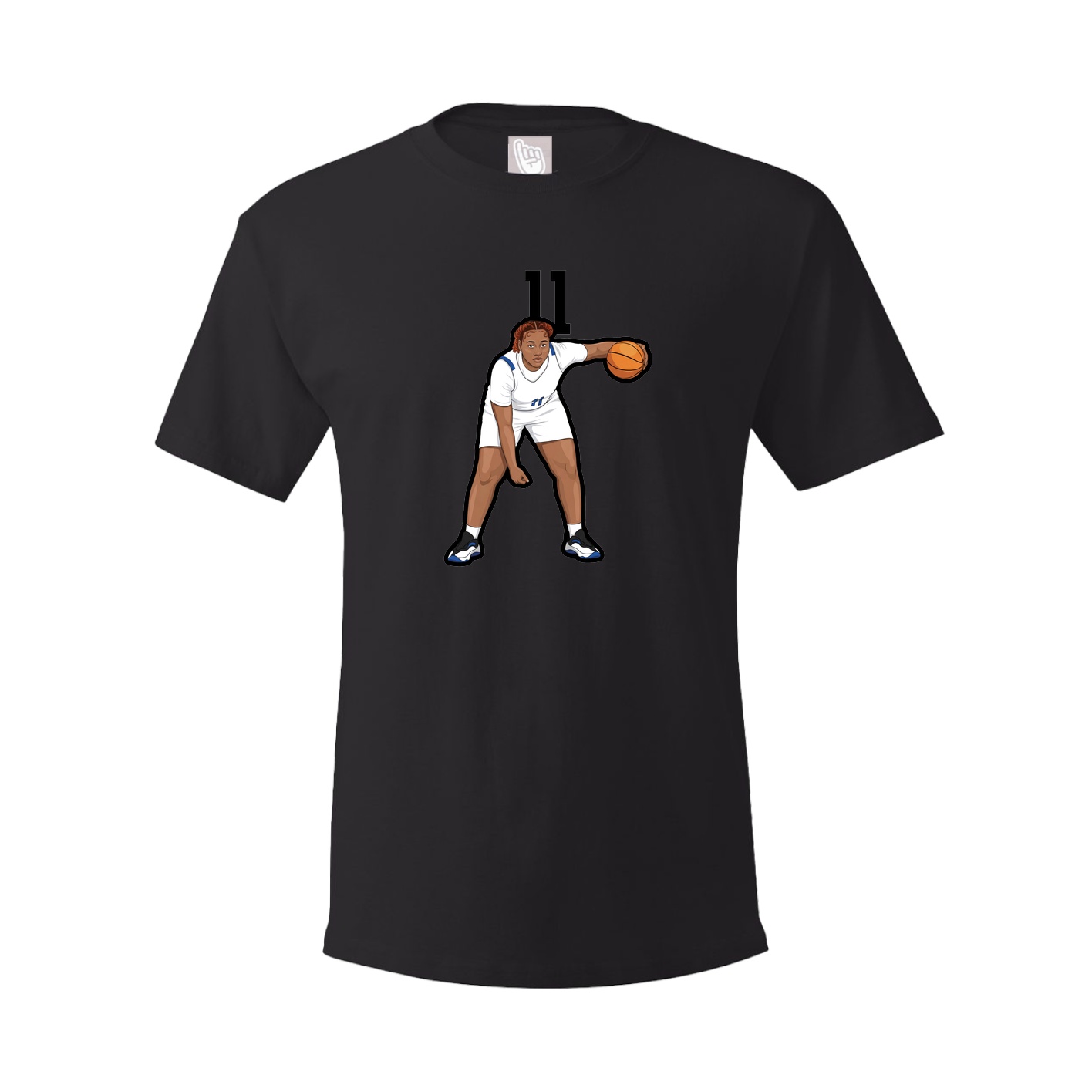 Youth Tee — Number Top in Black