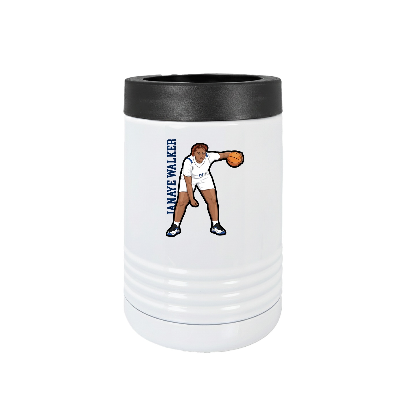Beverage Holder — Name Vertical in White
