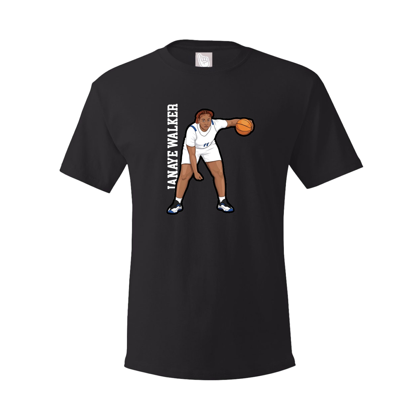Tee — Name Vertical in Black