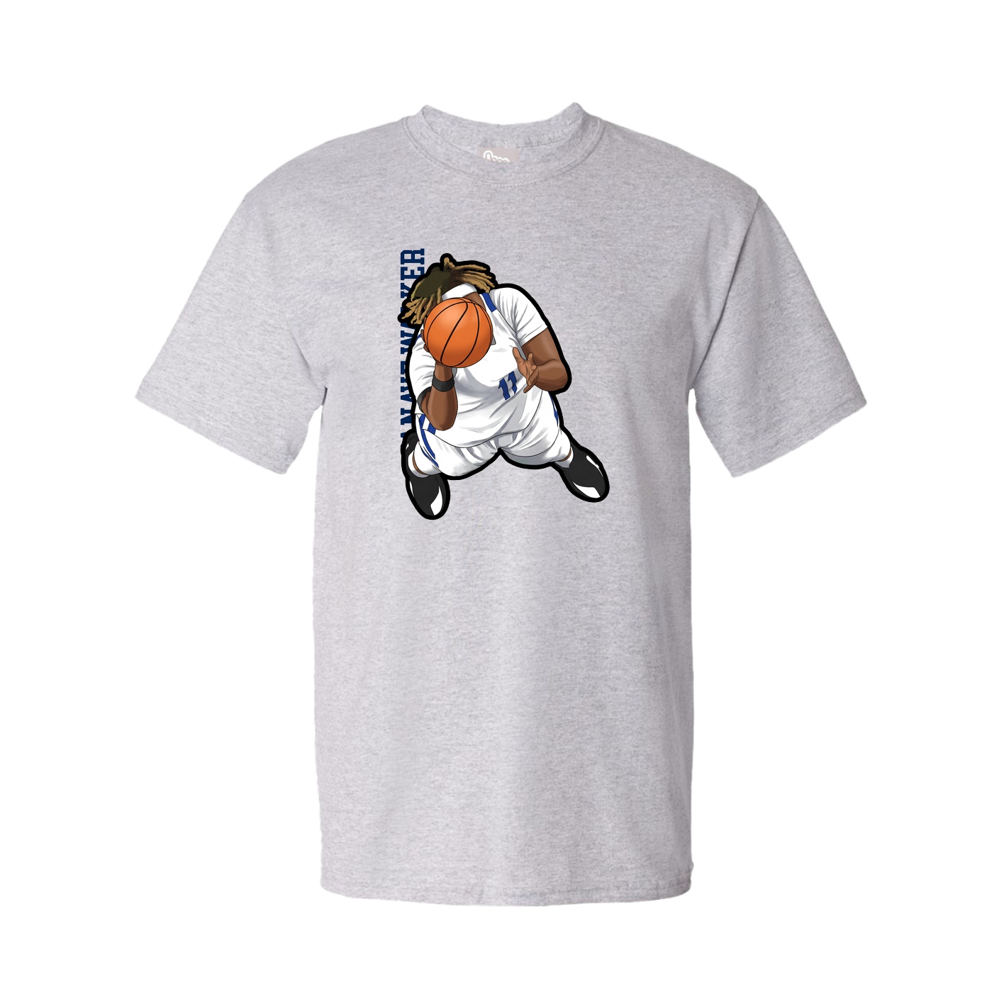 Tee — Name Vertical in Grey