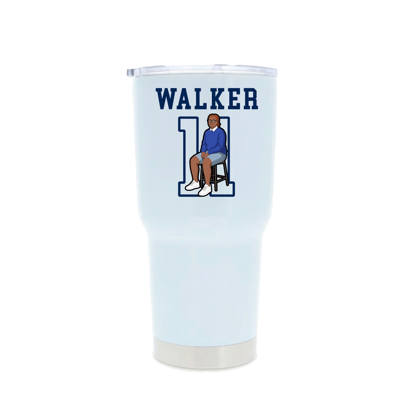 30oz Stainless Steel Tumbler — Shirsey in White