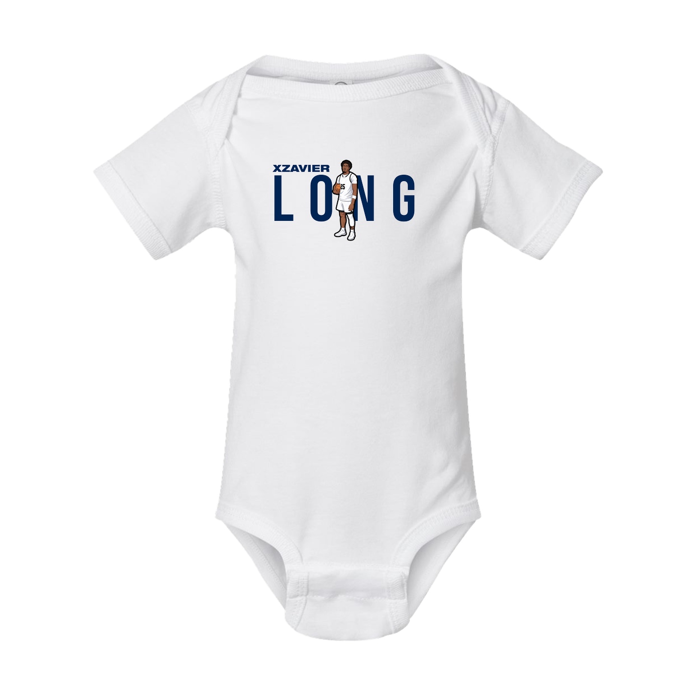 Baby Onesie — Player Name in White