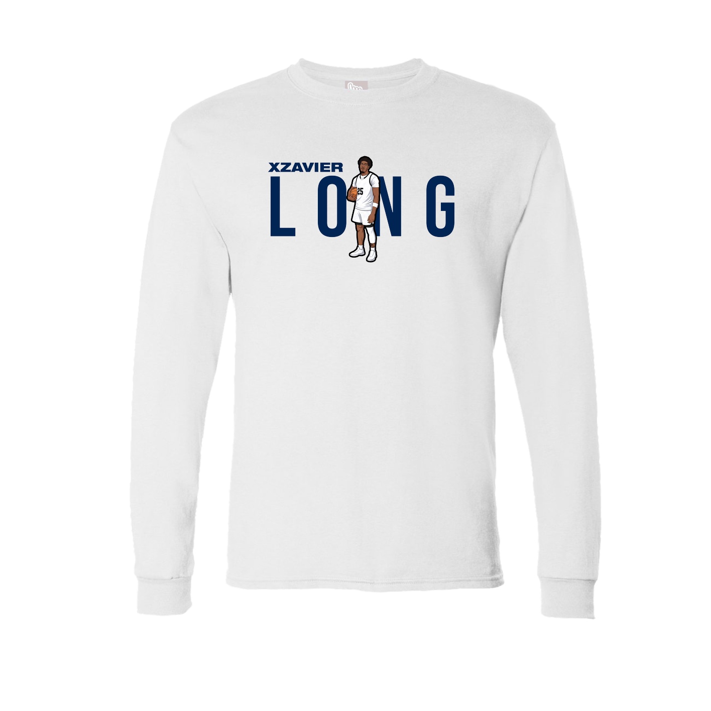 Long Sleeve Tee — Player Name in White