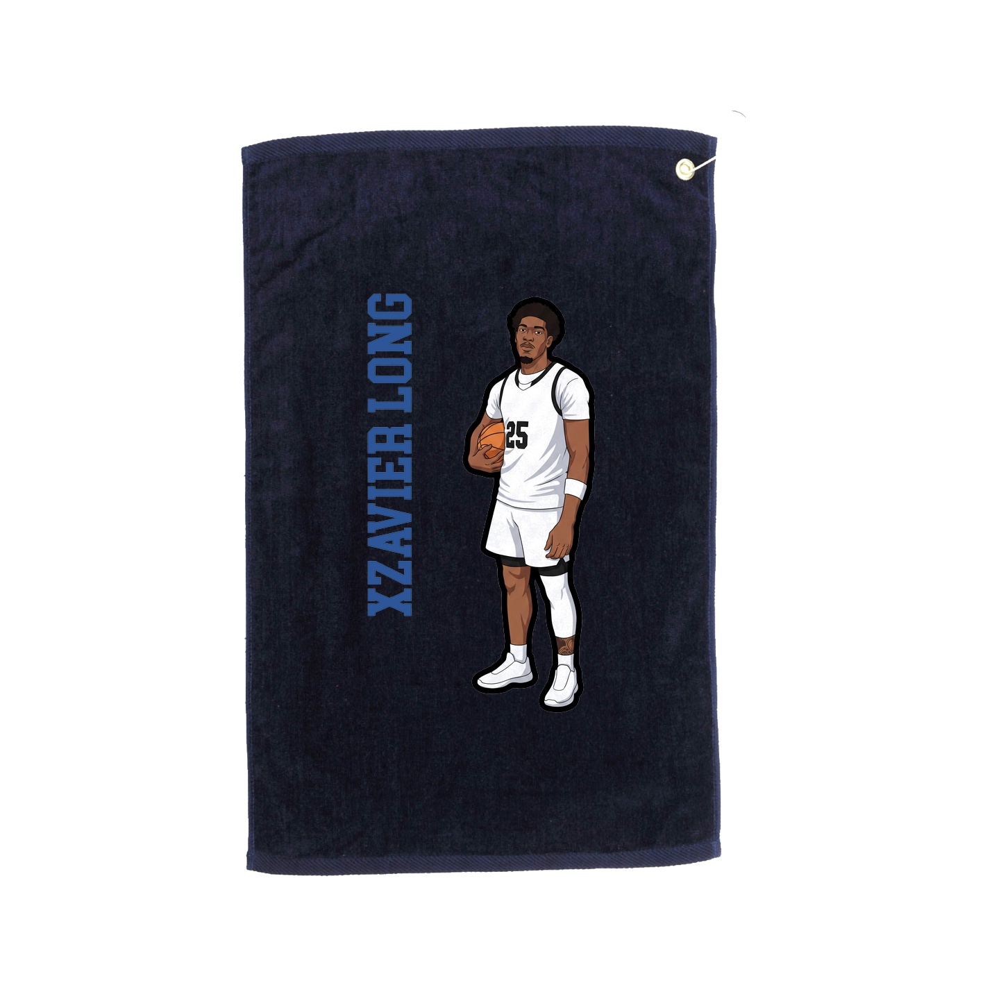 Golf Towel — Name Vertical in Navy