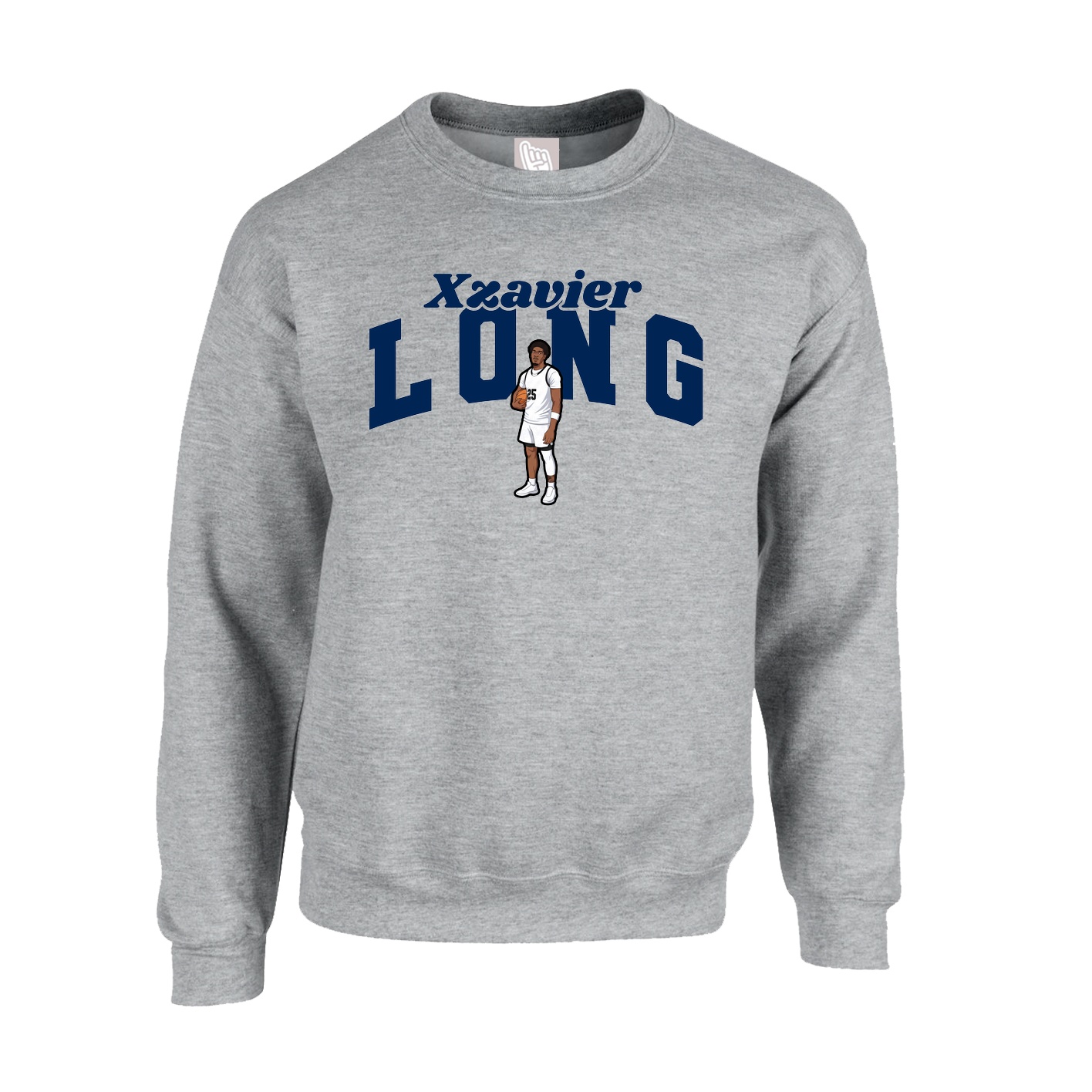 Fleece Crew — Signature Arch in Grey