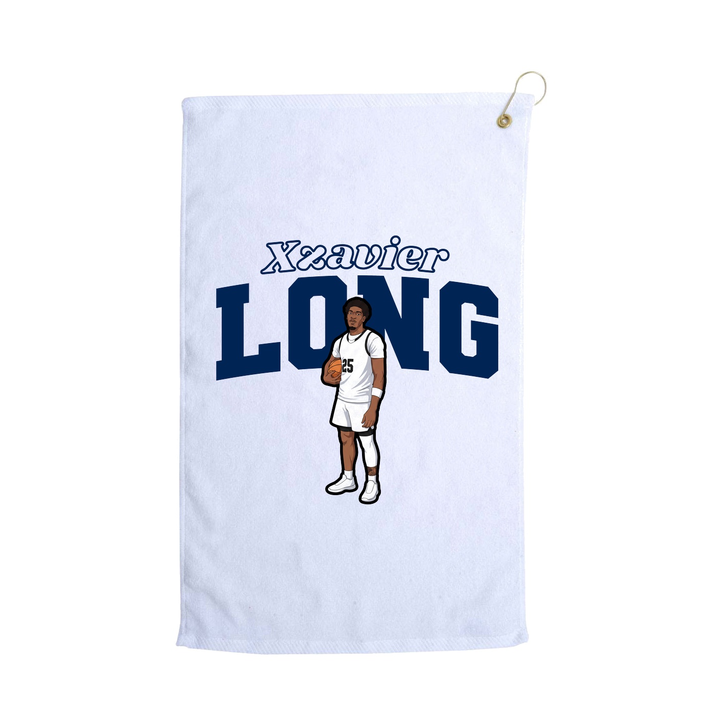 Golf Towel — Name Arch in White