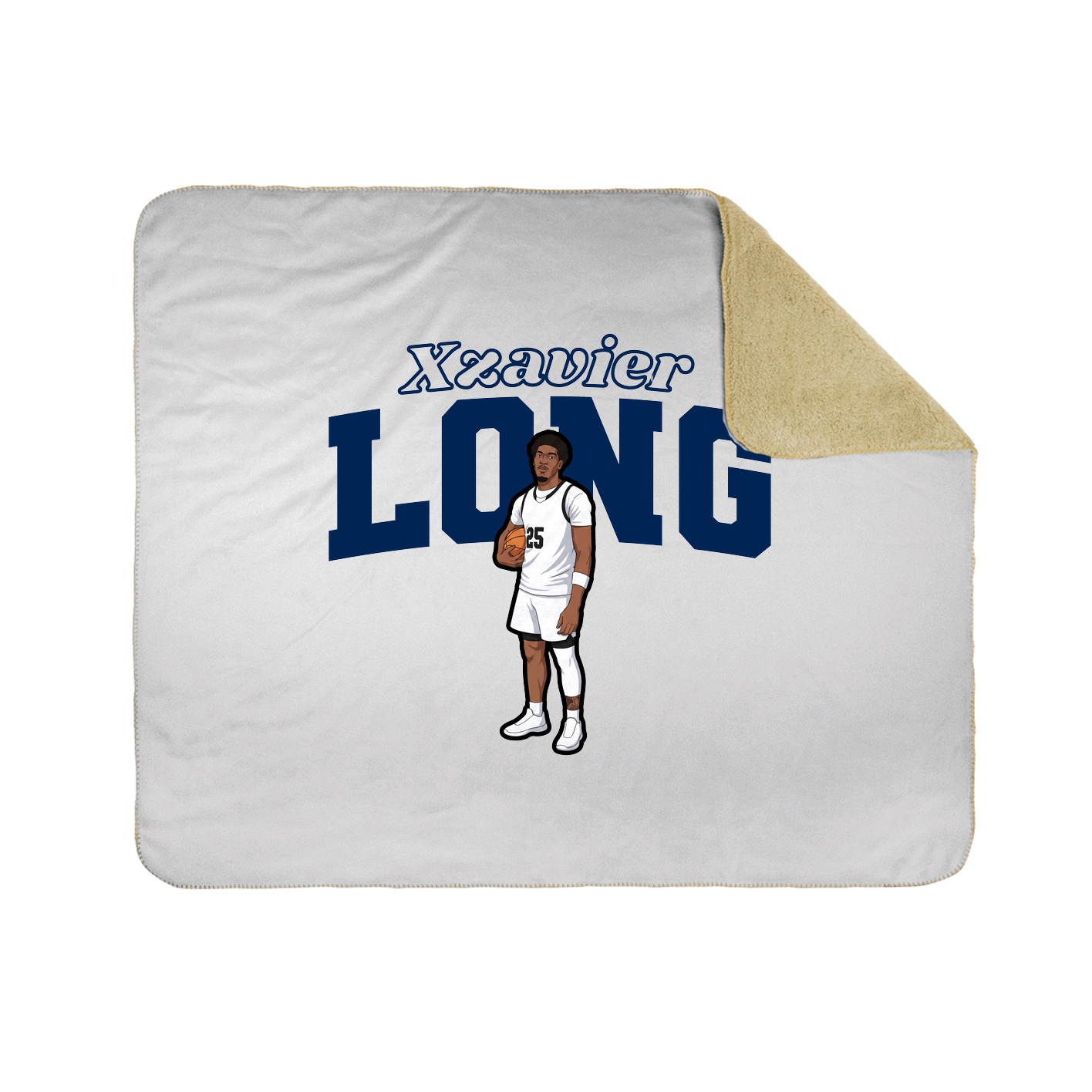 Throw Blanket — Name Arch in White