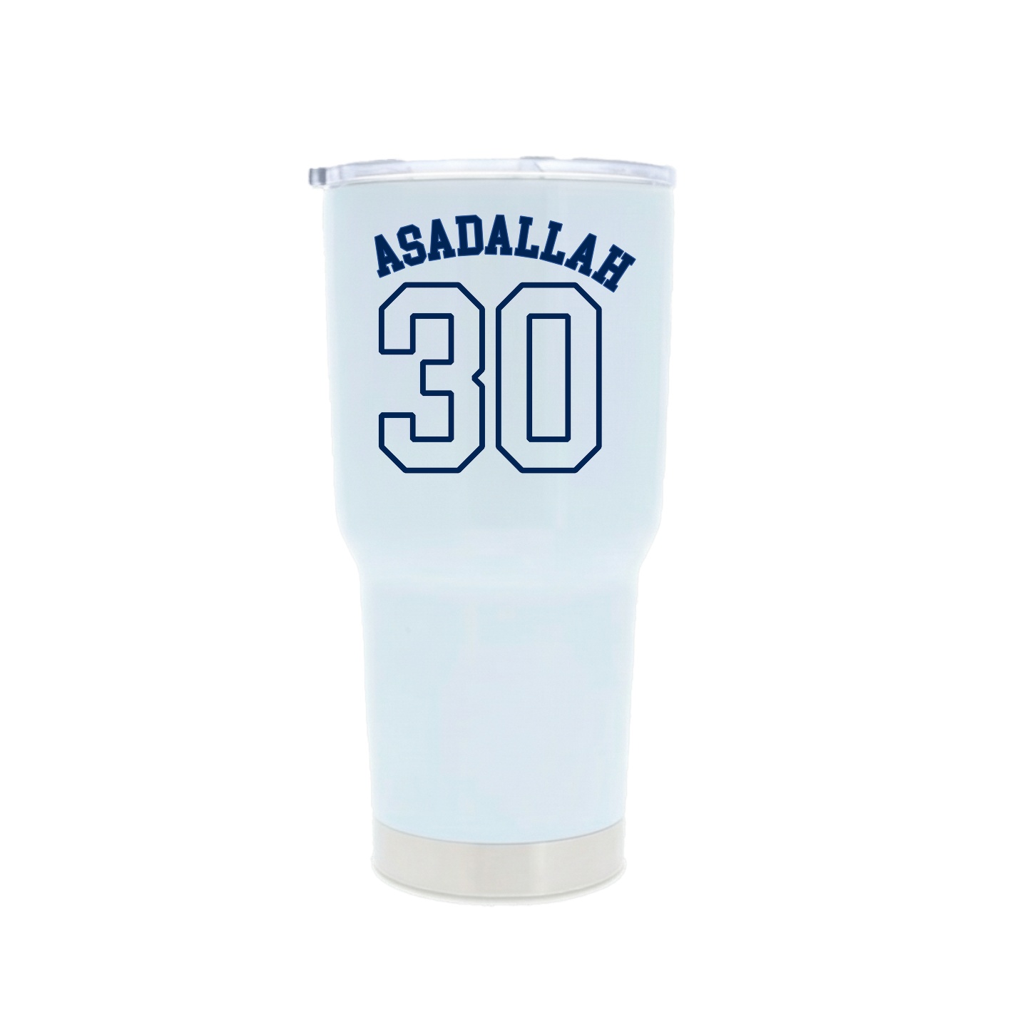 30oz Stainless Steel Tumbler — Shirsey Arch in White