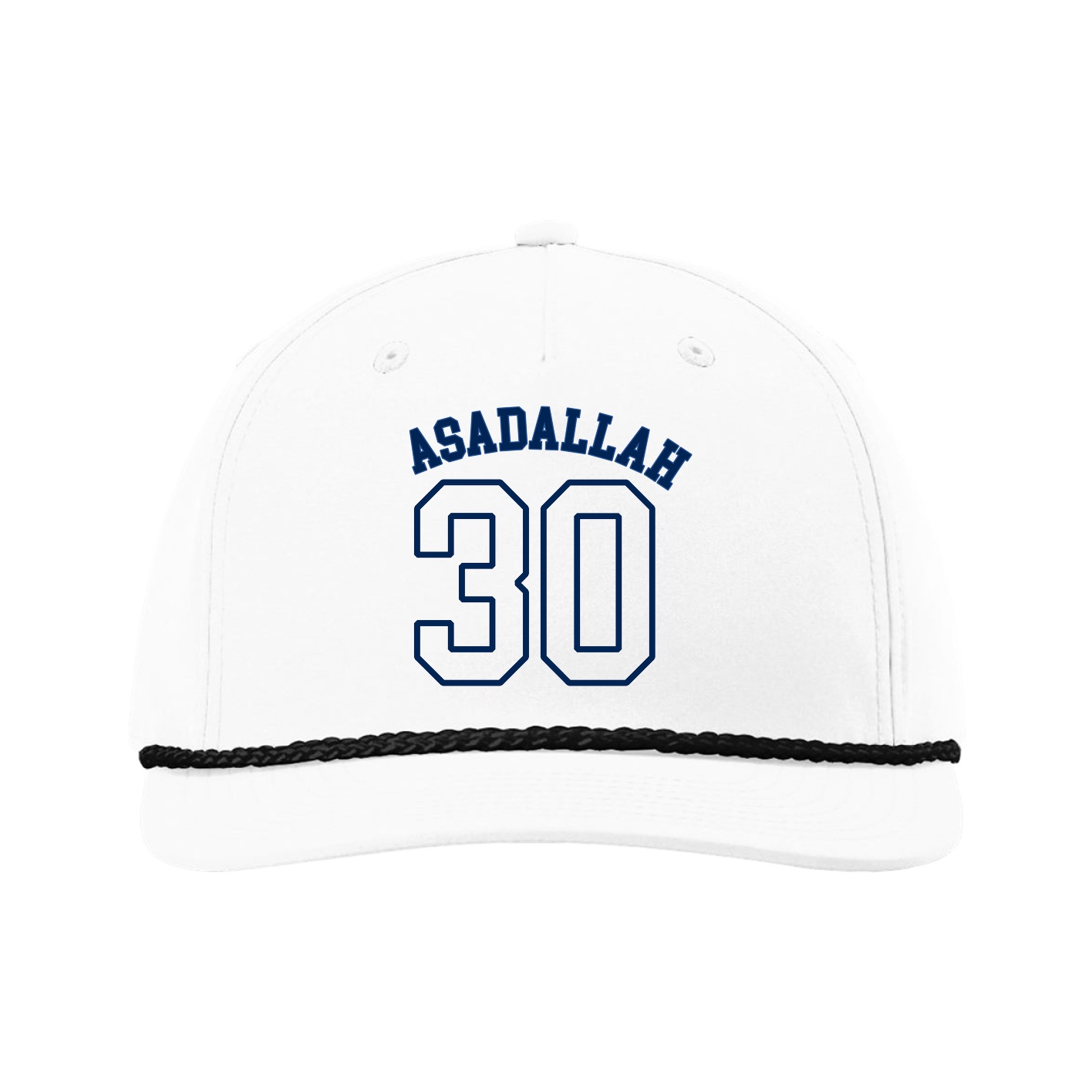 Five-Panel Classic Rope Cap — Shirsey Arch in White