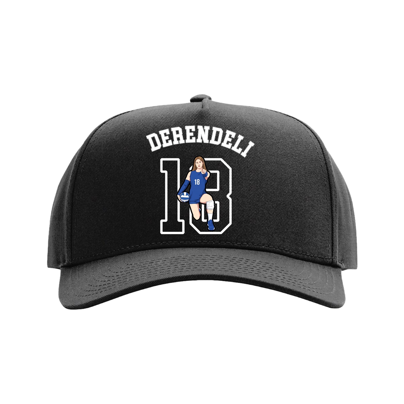 Full Fabric Five-Panel Champ Cap — Shirsey Arch in Black