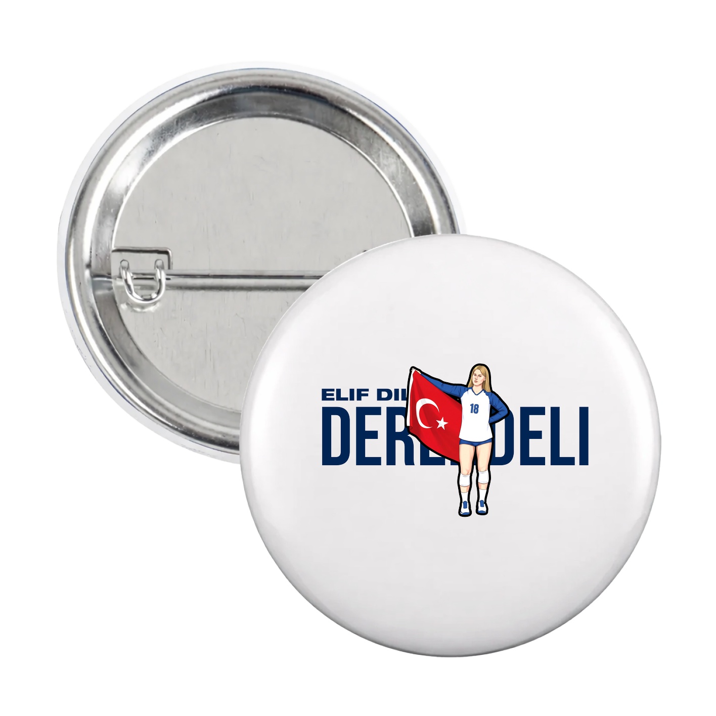 Game Day Button — Player Name in White