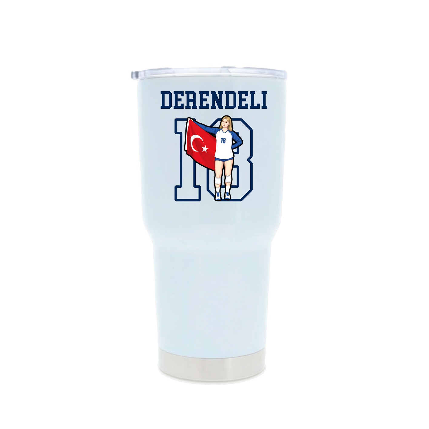 30oz Stainless Steel Tumbler — Shirsey in White