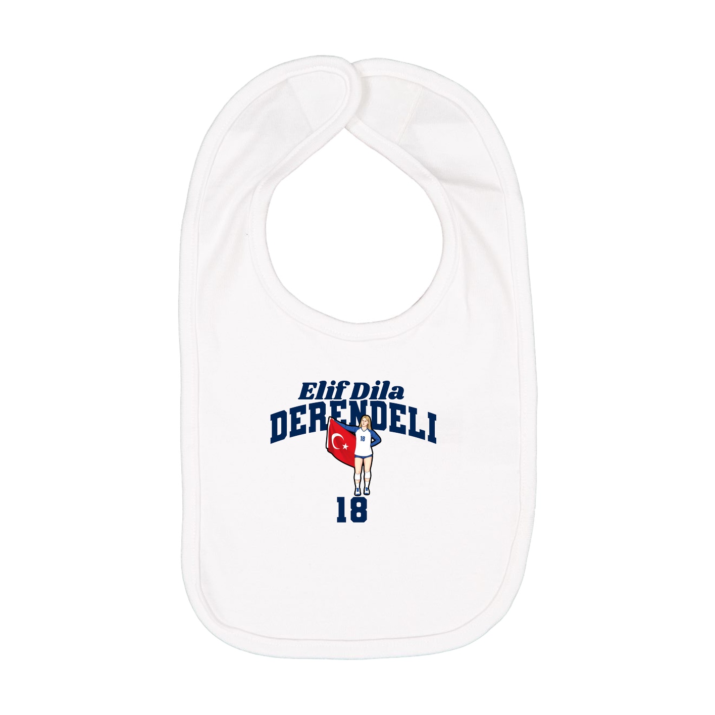 Infant Bib — Signature Arch in White