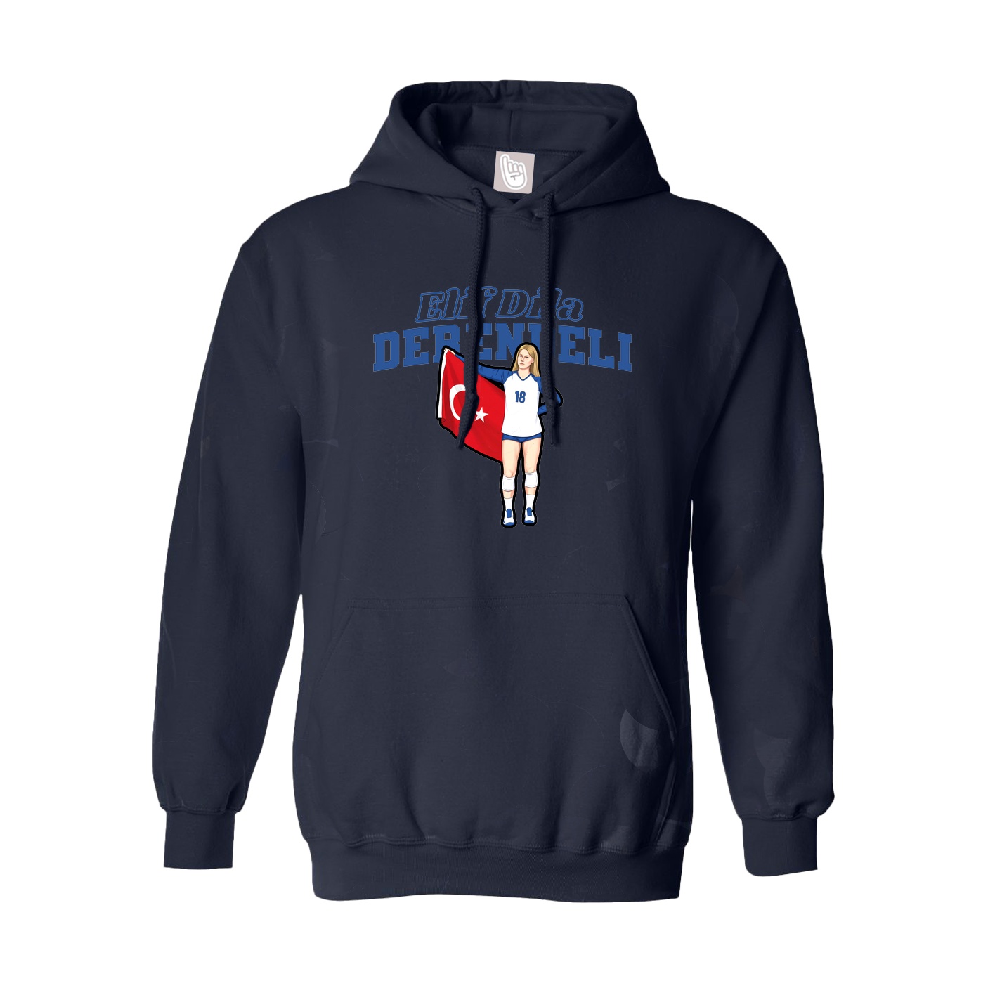 Youth Hoodie — Name Arch in Navy